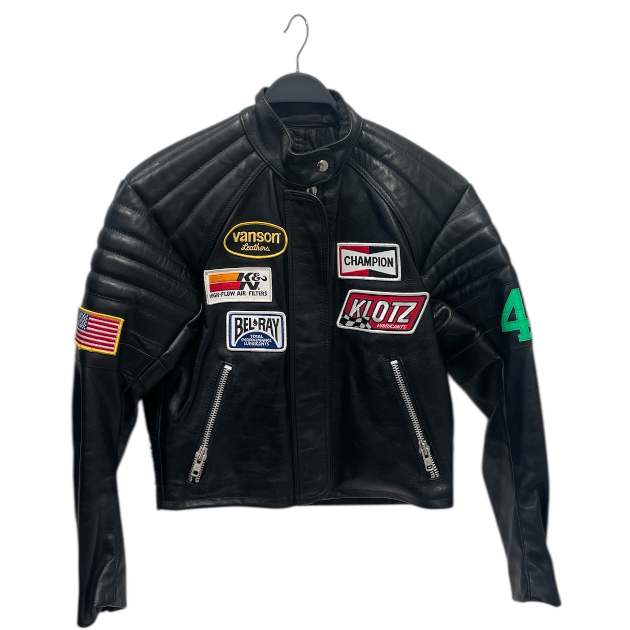 VANSON/Leather Jkt/40/Leather/BLK/patches view 1