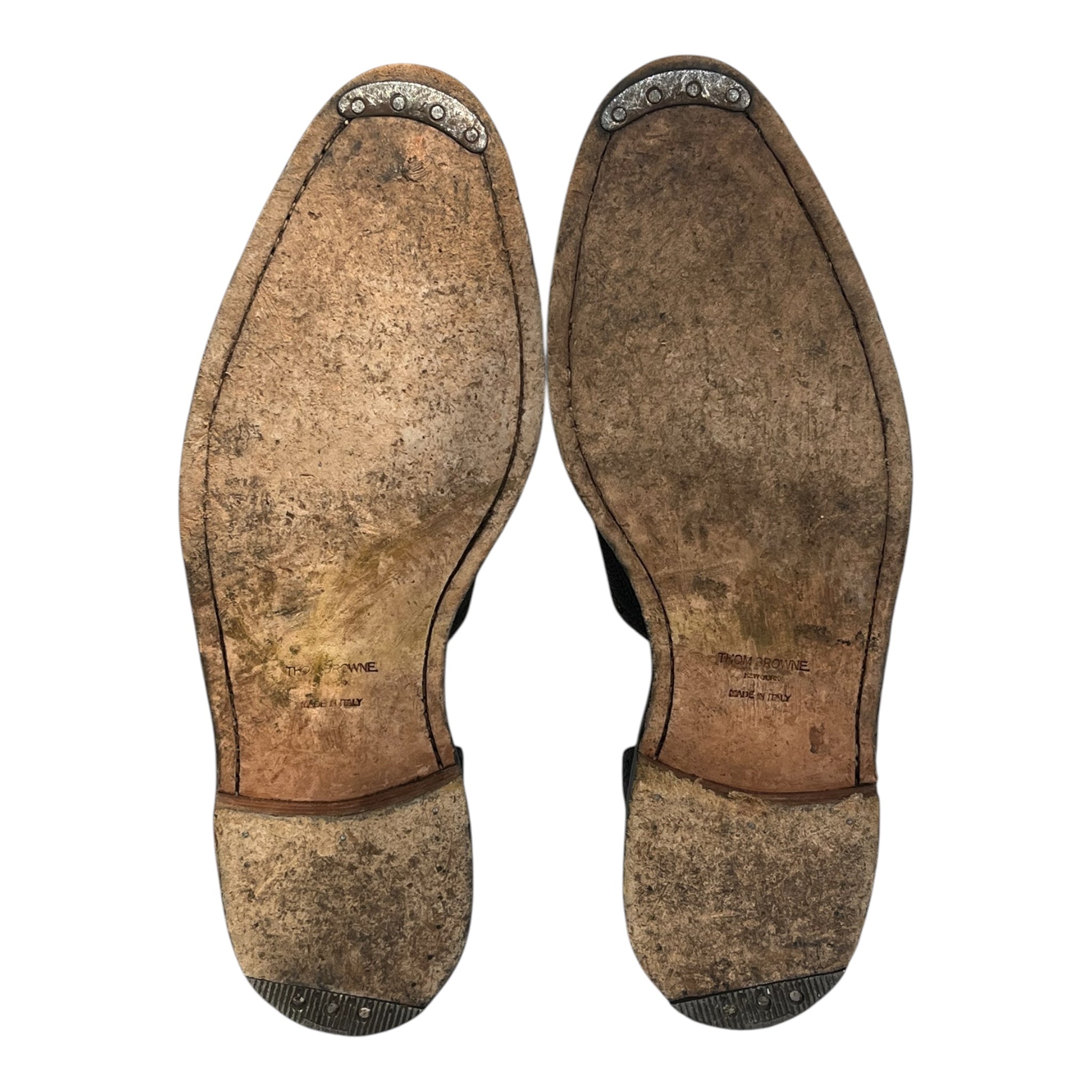 THOM BROWNE. NEW YORK/Dress Shoes/US 11.5/Border/Leather/BLK/WINGTIP OXFORD LACE-UP view 6