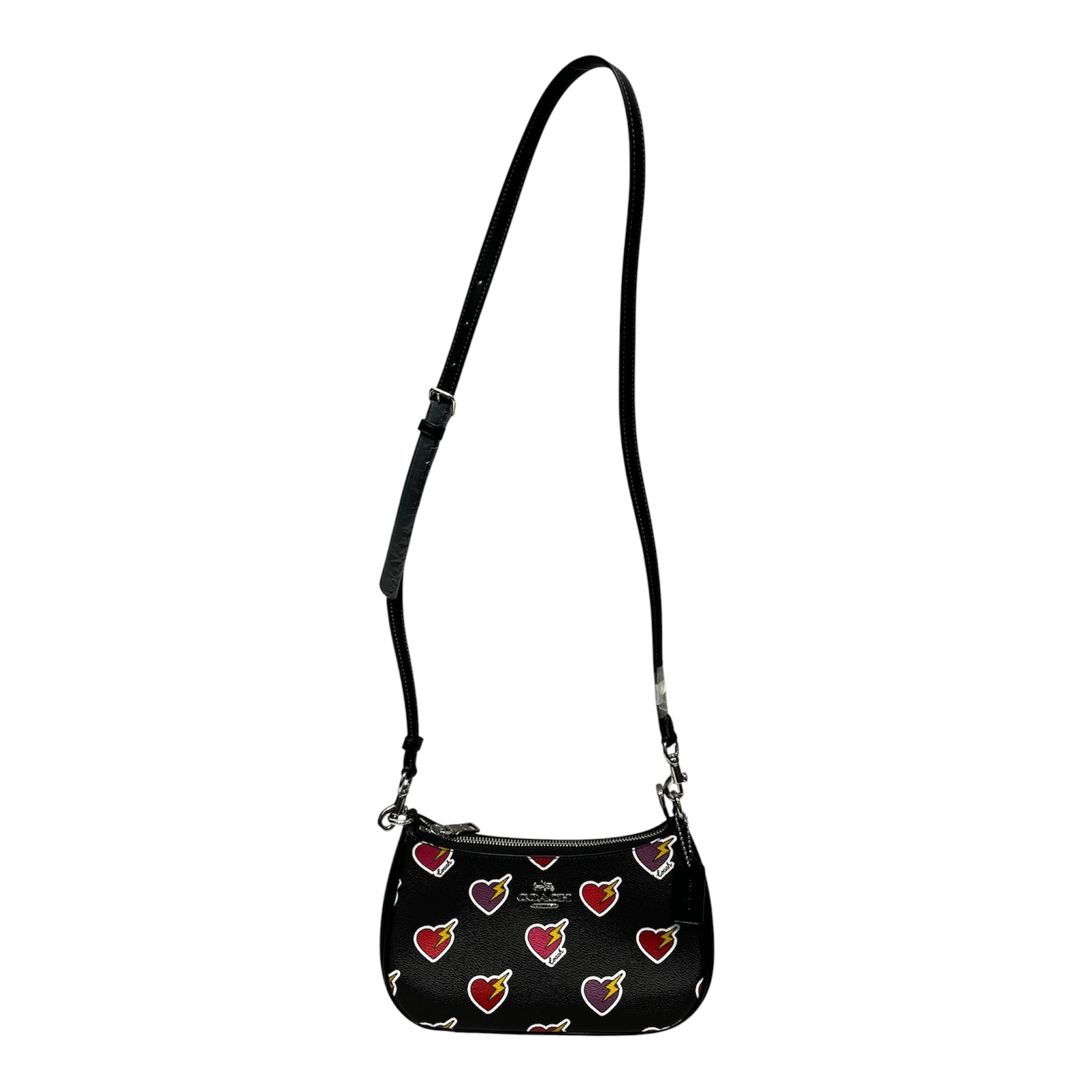 COACH/Cross Body Bag/All Over Print/Leather/BLK/Teri Heart Bolt Shoulder Bag view 1