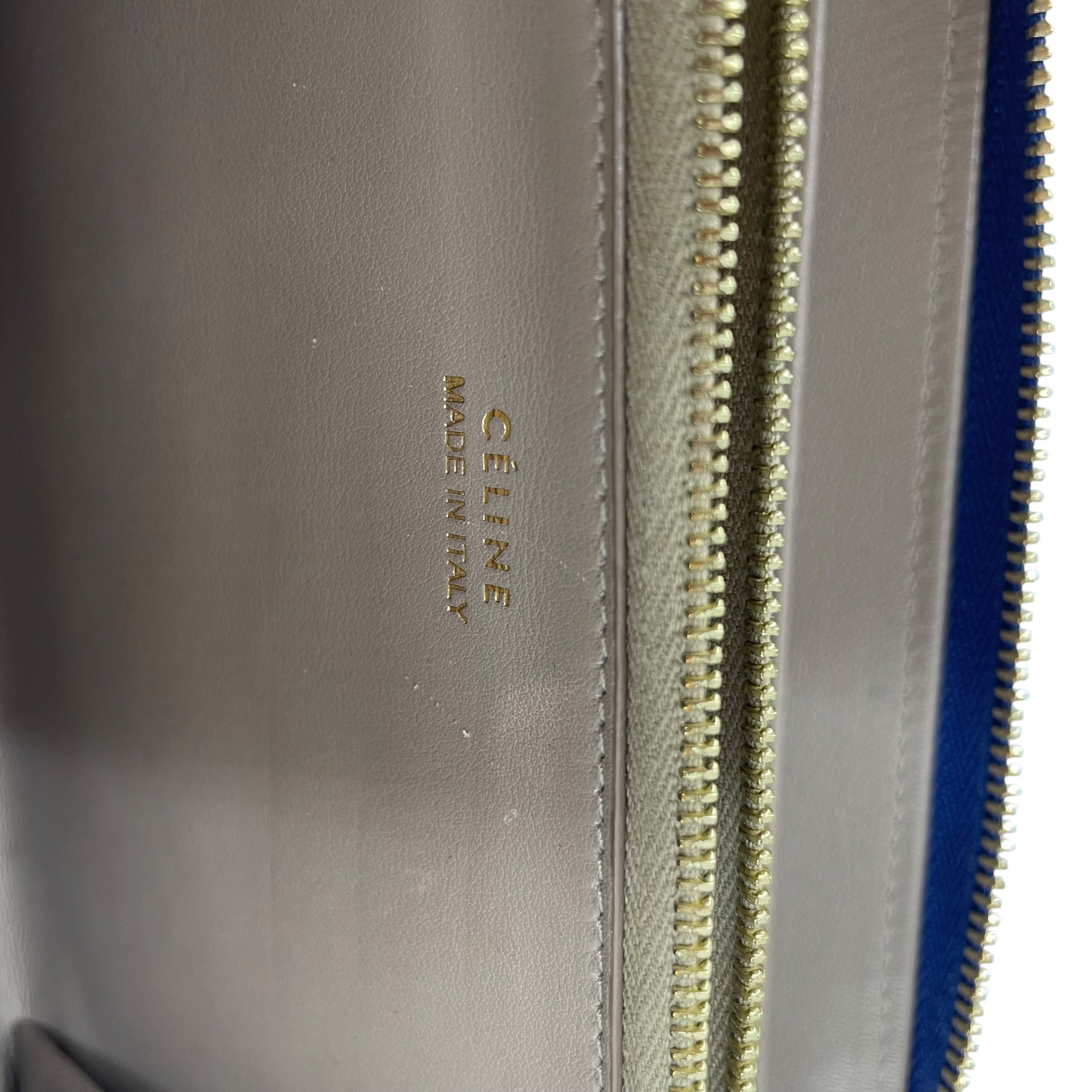 CELINE/Long Wallet/Leather/NVY/GLD ZIPPER W LOGO view 5