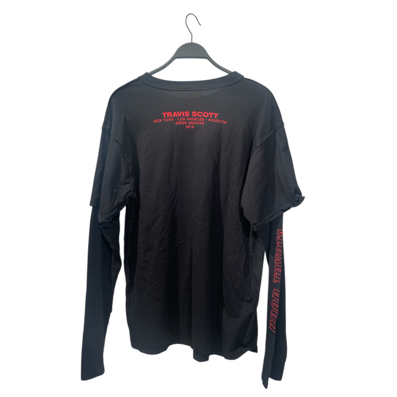 TRAVIS SCOTT/LS T-Shirt/L/Cotton/BLK/Graphic/The Ends Toyota Birds