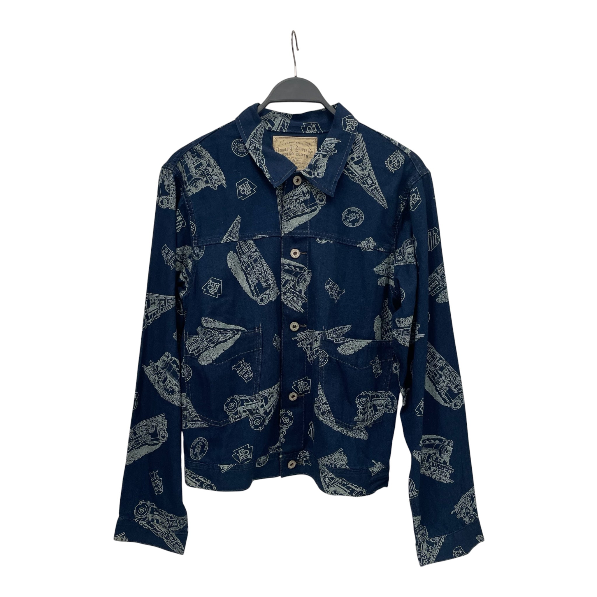 RRL/LS Shirt/S/Cotton/BLU/Graphic/TRAIN GRAPHIC view 1