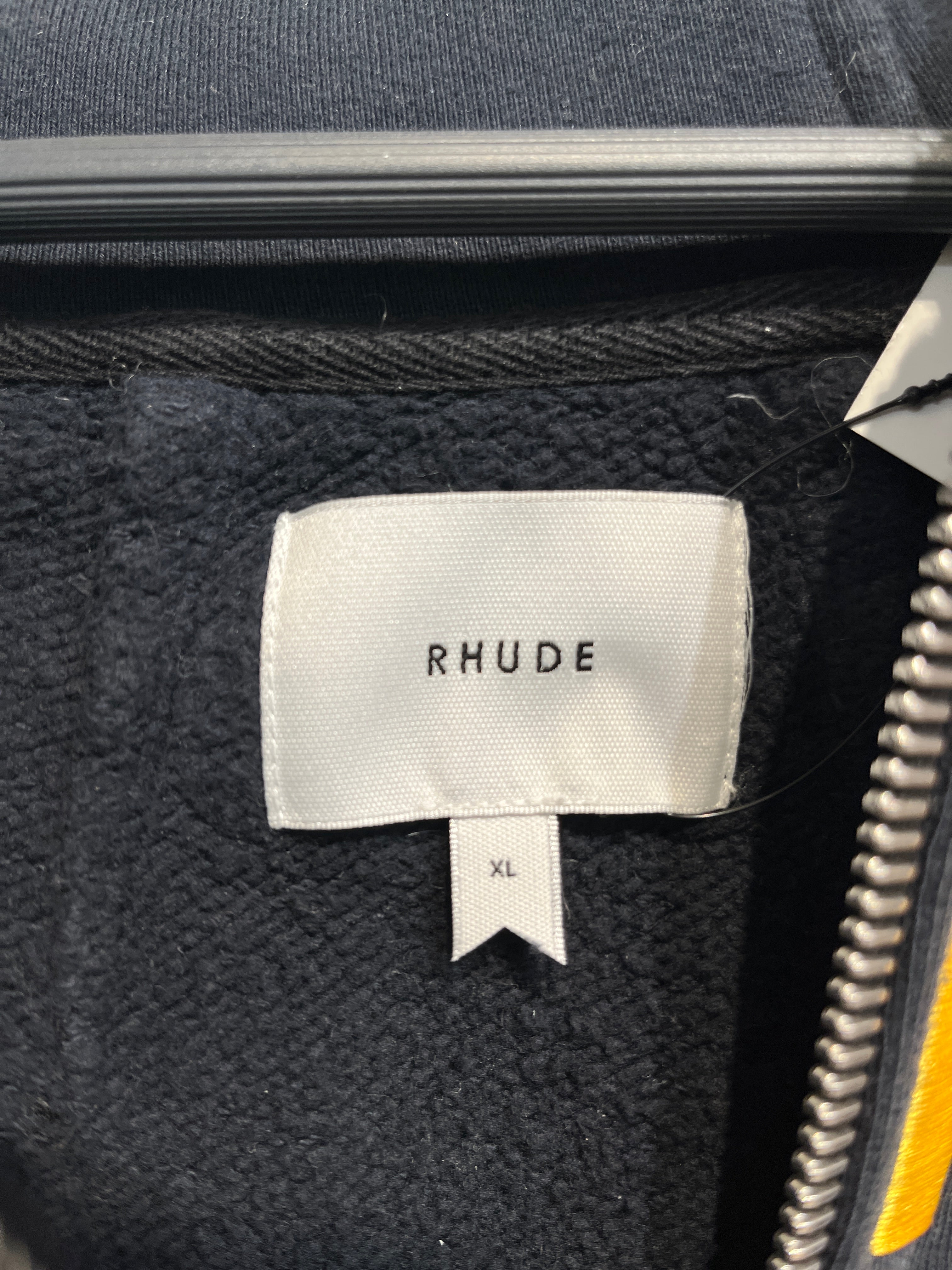 RHUDE/Sweatshirt/XL/Graphic/Cotton/BLK/Coat of arms/yellow embroidery view 4