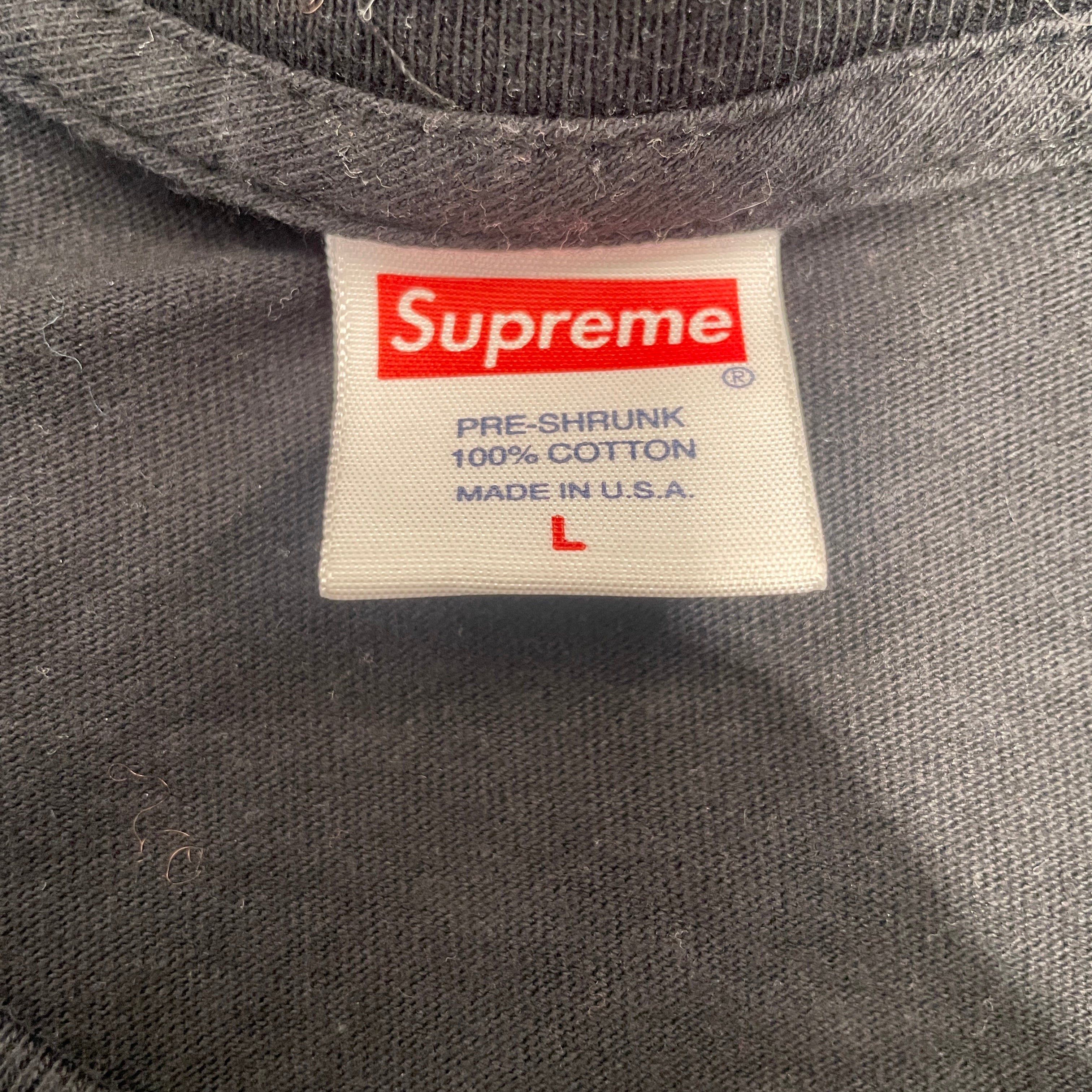 Supreme/T-Shirt/L/Cotton/BLK/BLACK SUPREME SHIRT W/ PURPLE view 3