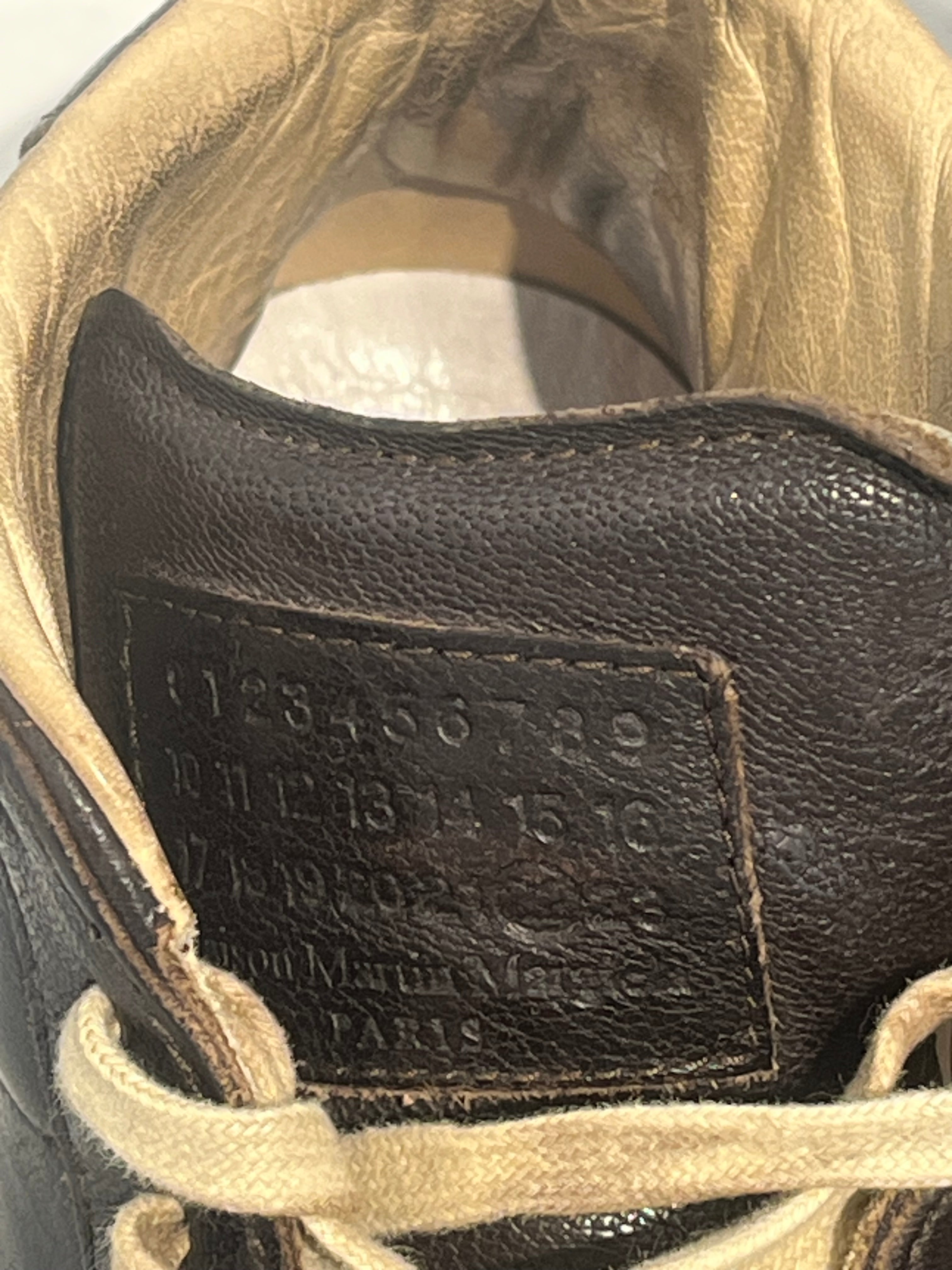 Maison Margiela/Hi-Sneakers/EU 42/Leather/BRW/REPLICA HIGH TOP view 7