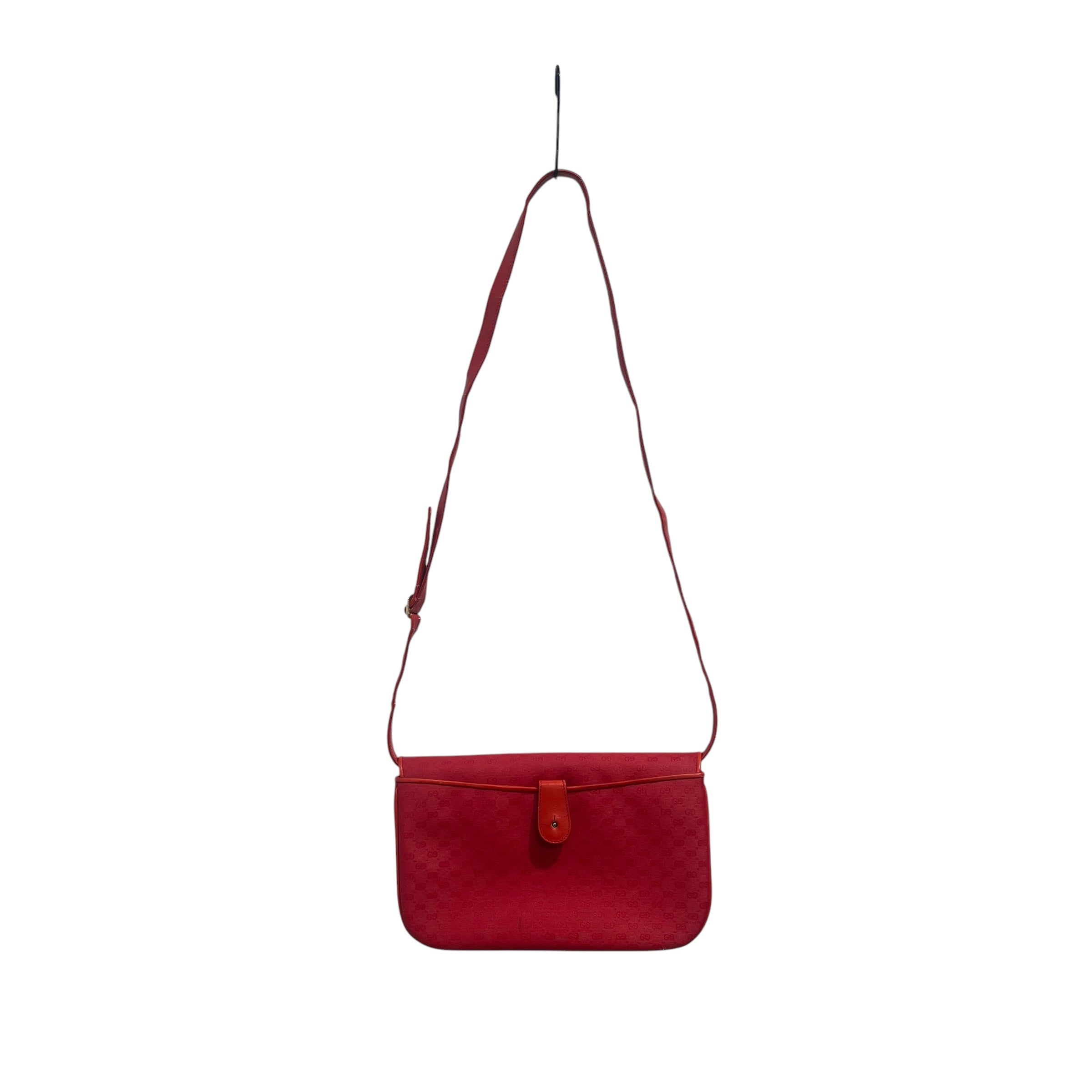 GUCCI/Bag/Monogram/Leather/RED/CANVAS, GOLD LOGO, SHOULDER view 2