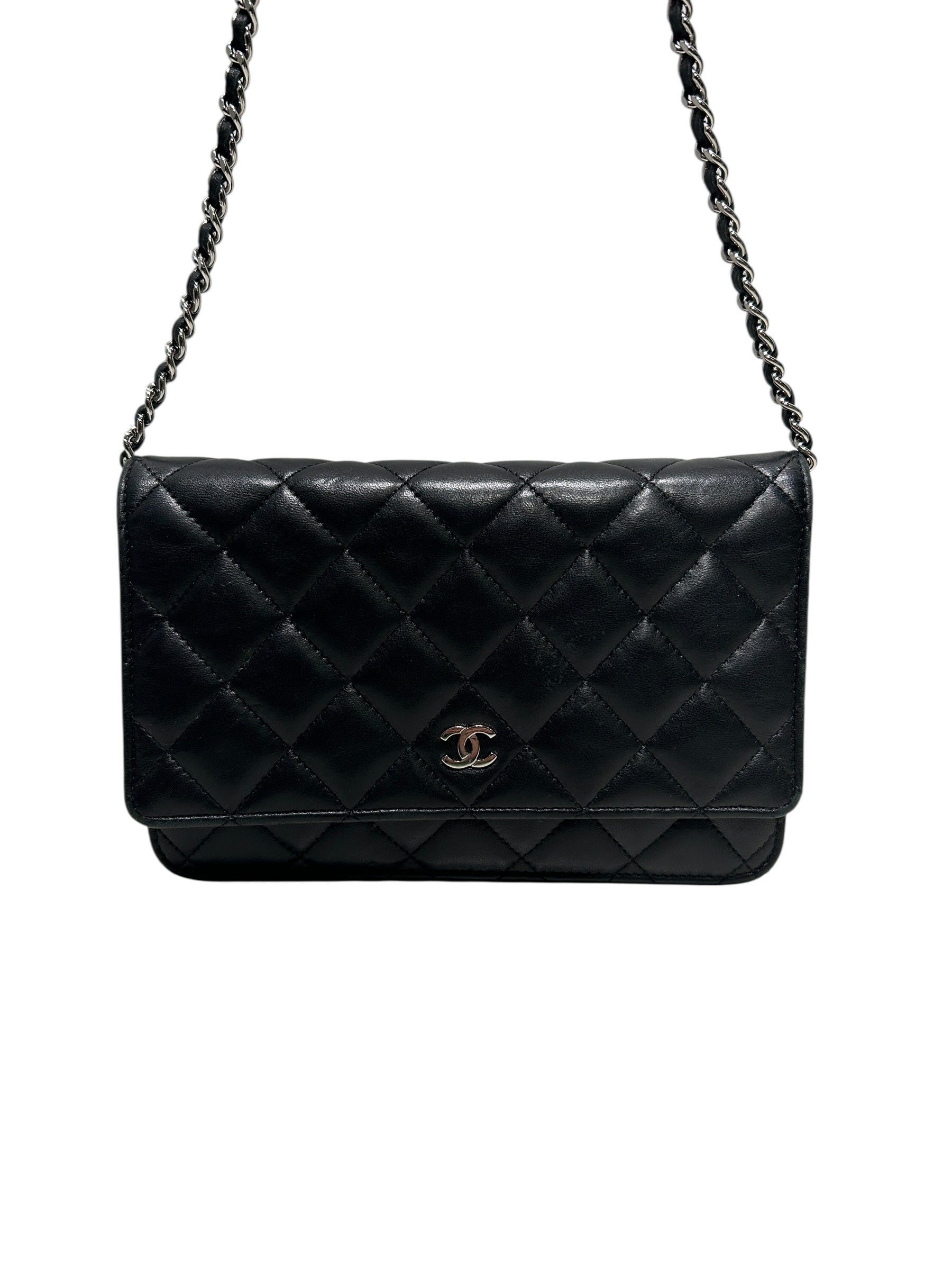 CHANEL/Bag/Leather/BLK/WALLET ON CHAIN view 2