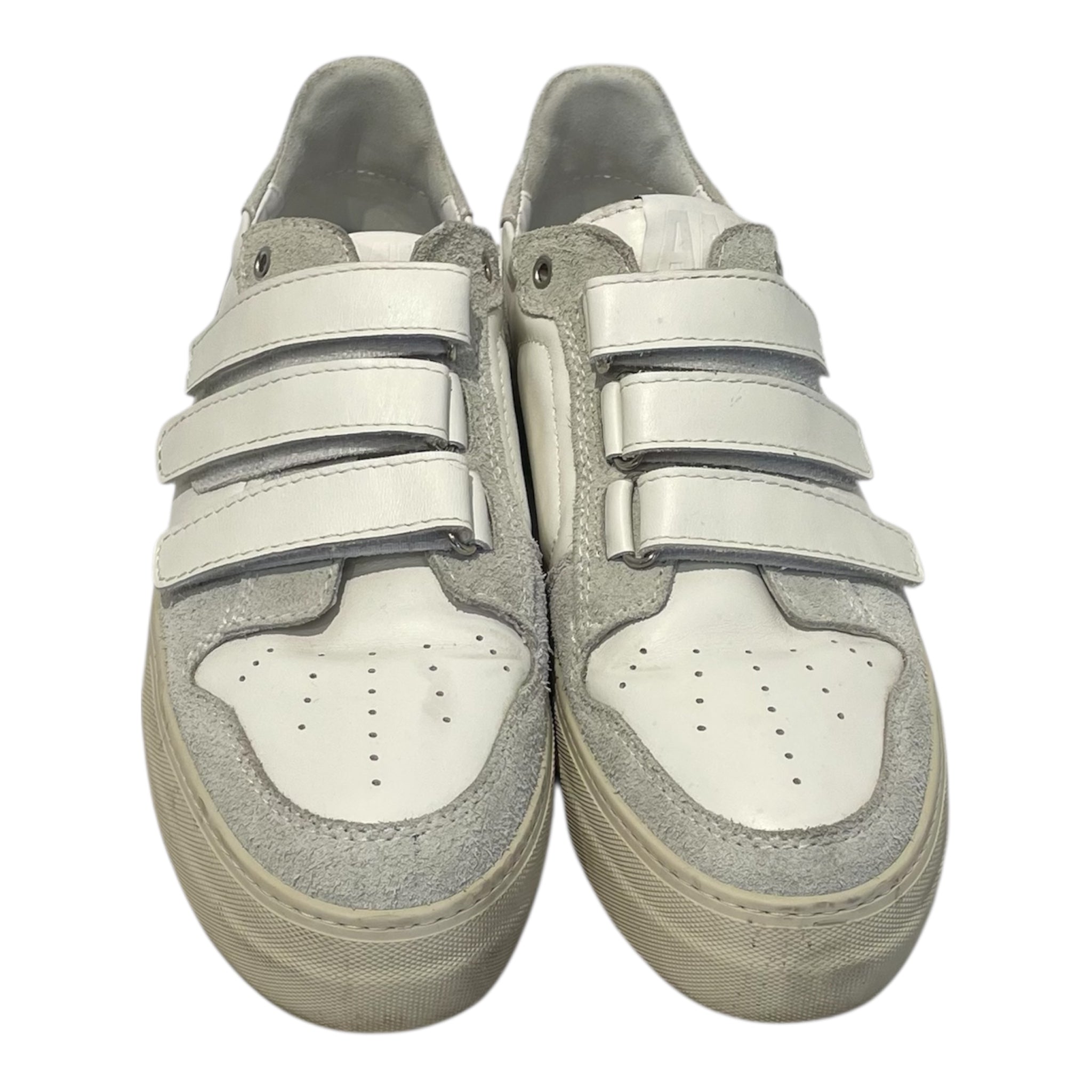 AMI PARIS/Low-Sneakers/US 12/Cotton/WHT/velcro view 1