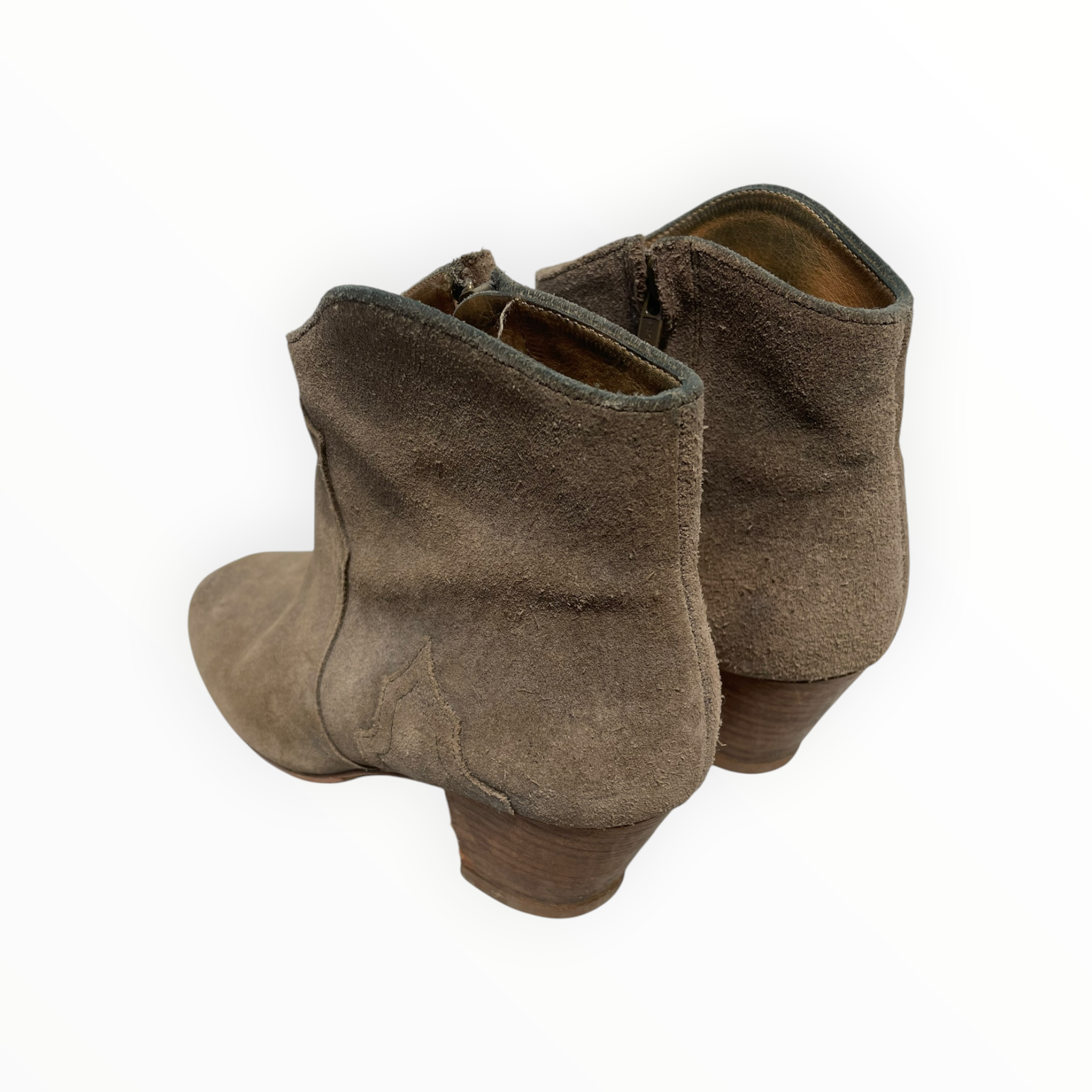 ISABEL MARANT/Ankle Boots/EU 38/Suede/GRY/western ankle boot view 2