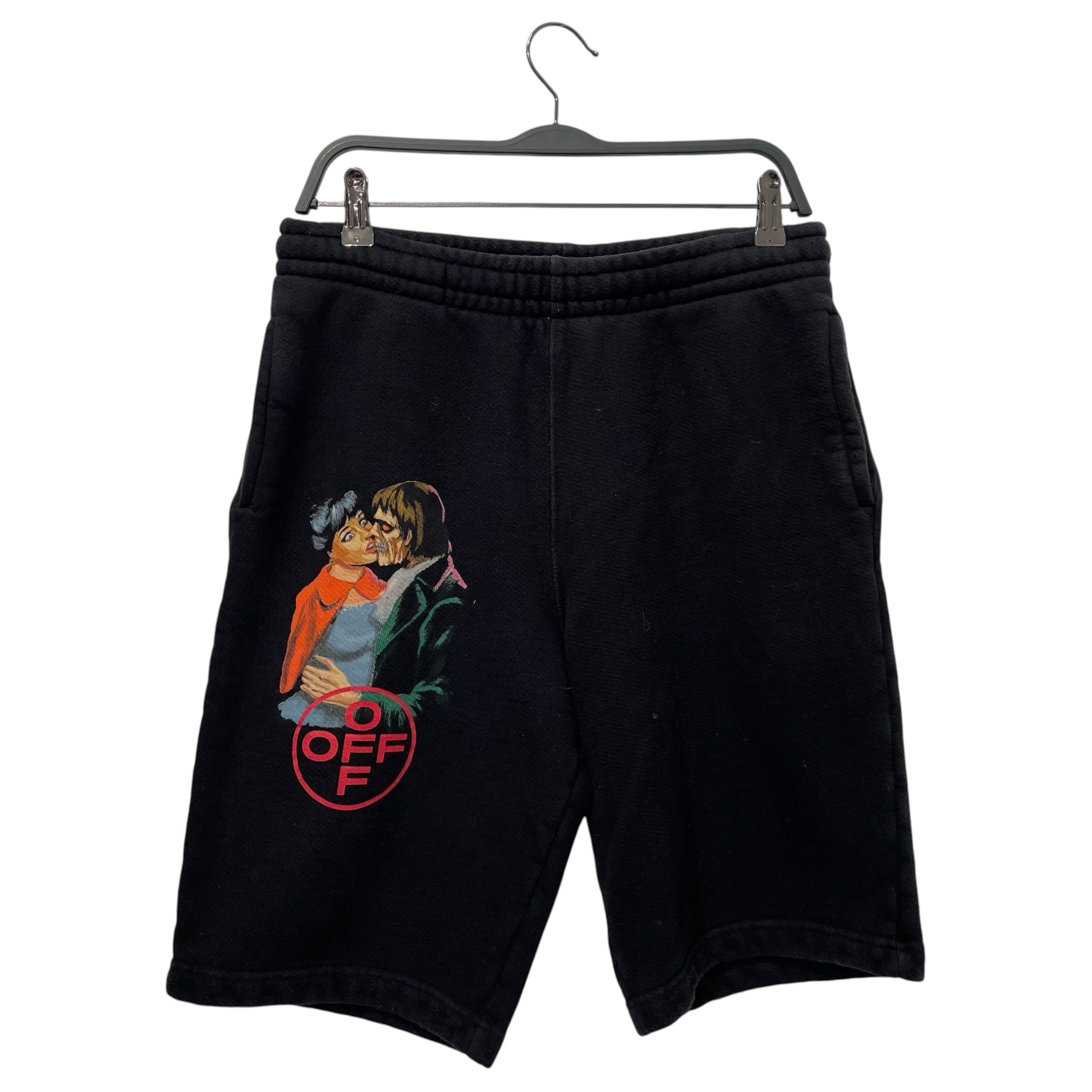 OFF-WHITE/Shorts/M/Cotton/BLK/Graphic/UNDEAD KSSING view 1