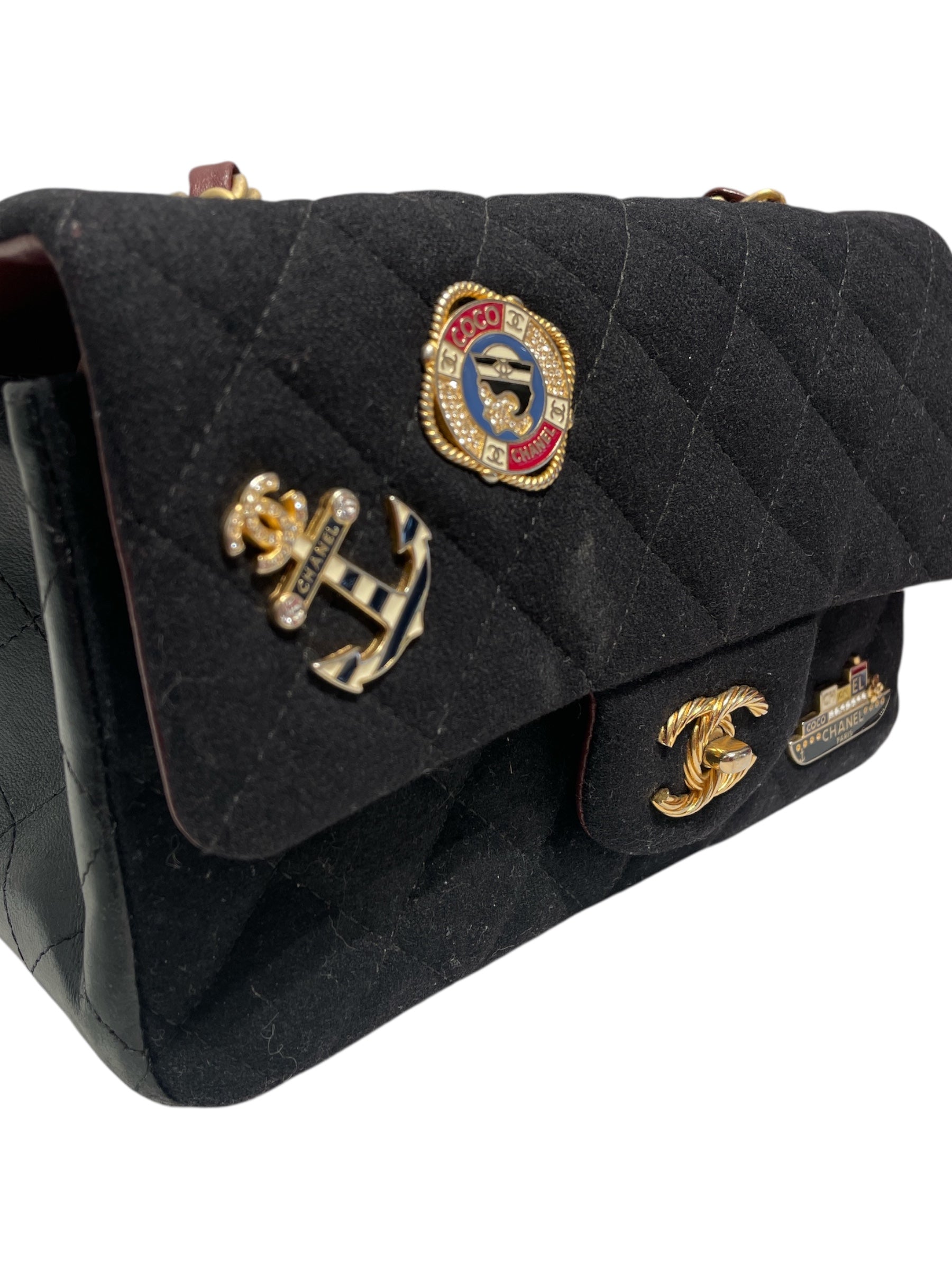 CHANEL/Cross Body Bag/Suede/BLK/Cruise Collection Matelasse view 6