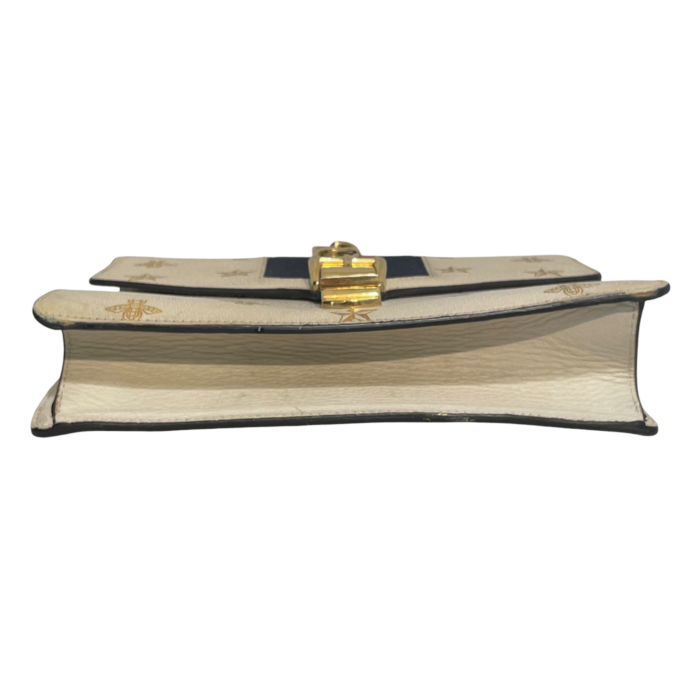 GUCCI/Cross Body Bag/All Over Print/Leather/CRM/Sylvie Bee Star view 3