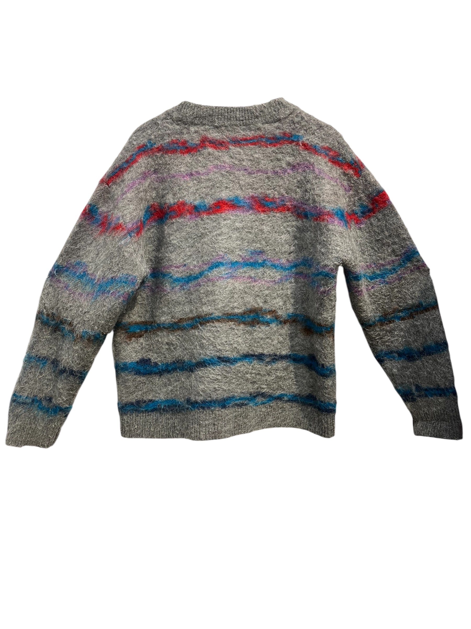 JOHN ELLIOTT/Cardigan/2/Stripe/Wool/GRY/STRIPED MOHAIR CARDIGAN view 2