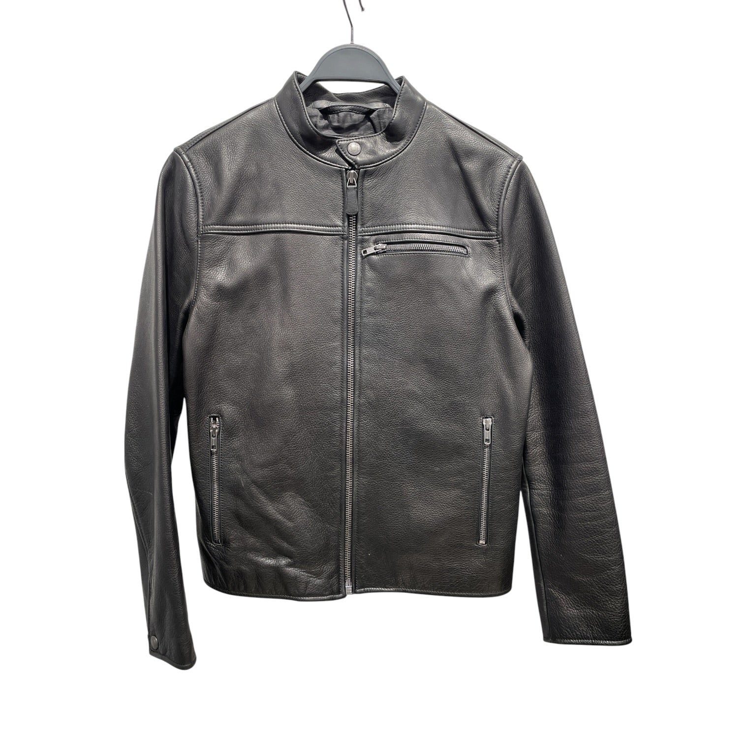 COACH/Leather Jkt/XS/Leather/BLK/CAFE RACER view 1