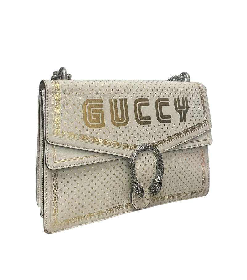 GUCCI/Hand Bag/Polka dot/Leather/WHT/400235520981