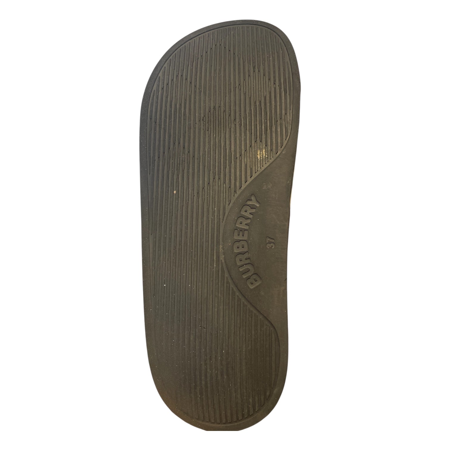 BURBERRY/Sandals/EU 37/Leather/BLK/BURBERRY DESIGN ON TOP view 3