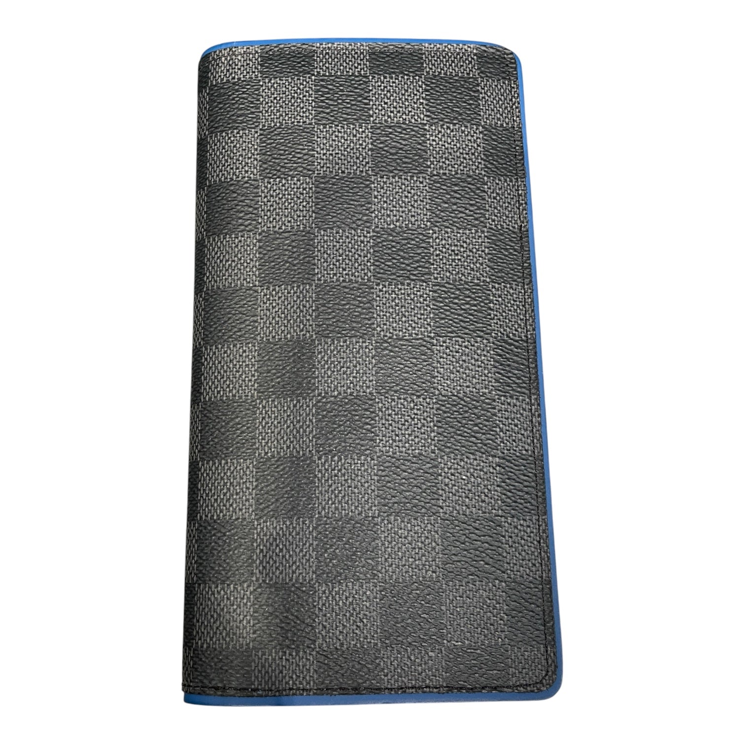 LOUIS VUITTON/Bifold Wallet/Monogram/Leather/BLK/BLUE INTERIOR view 1