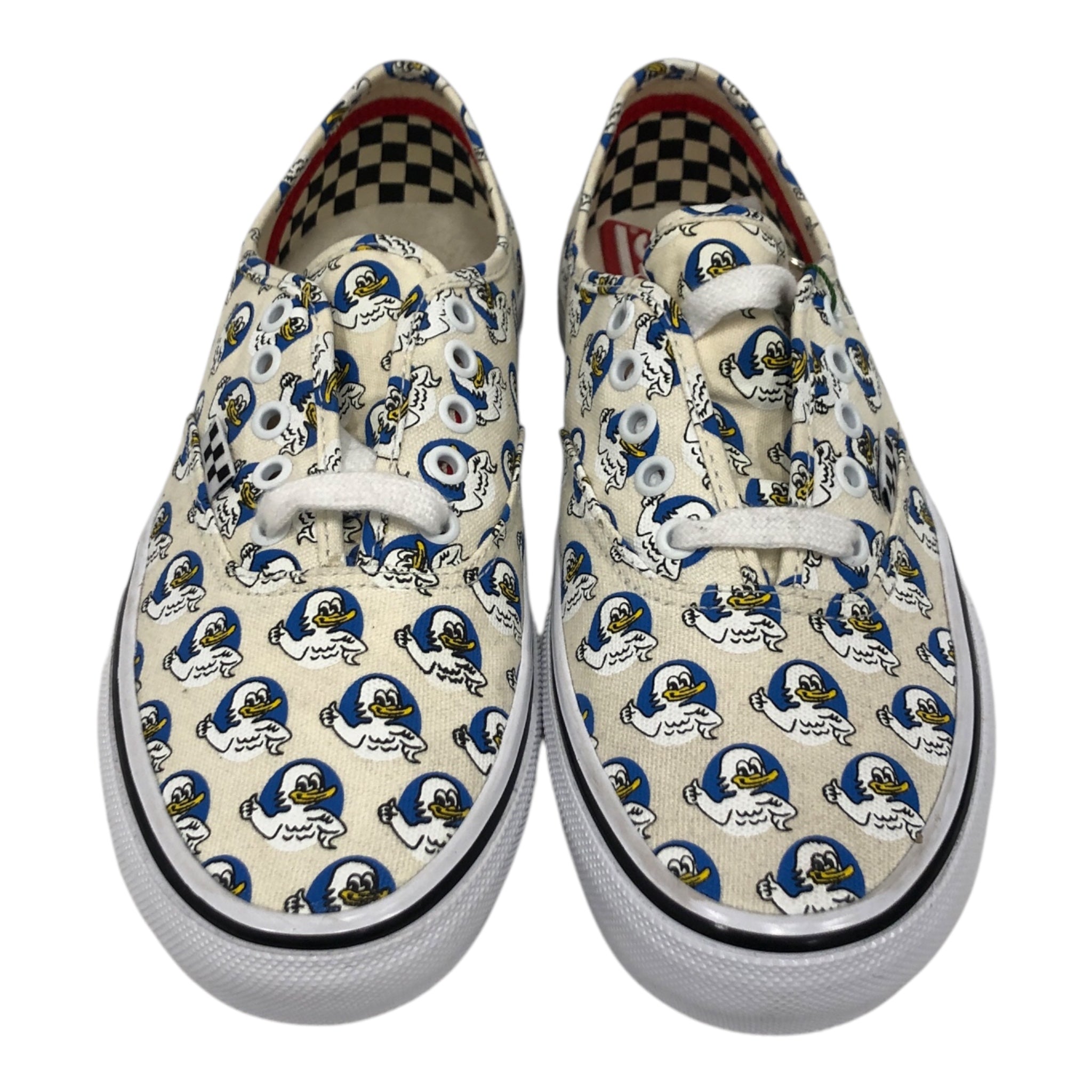 PALACE/VANS/Low-Sneakers/US 7.5/All Over Print/Cotton/WHT/all over duck pattern view 3