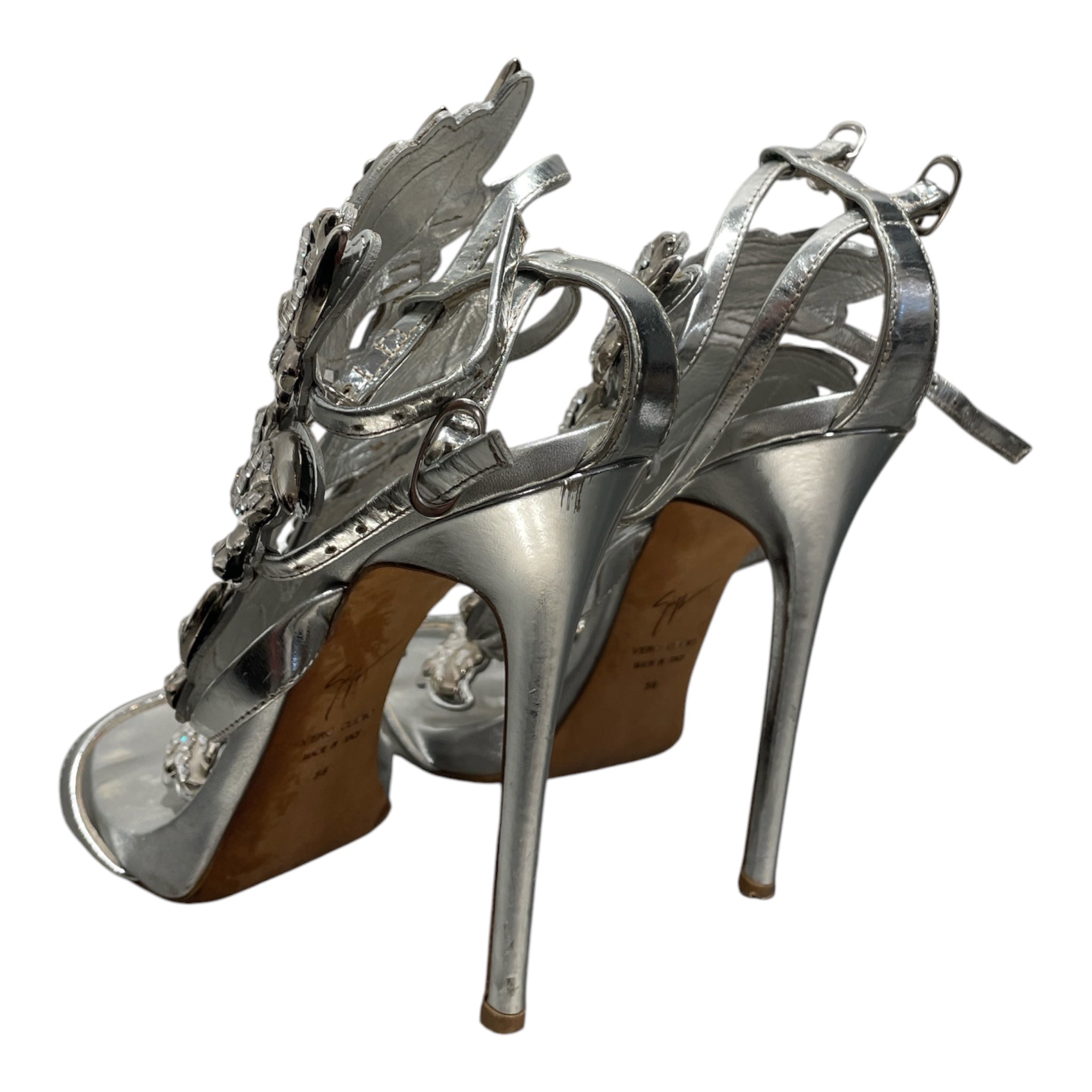 Giuseppe Zanotti/Heels/EU 38/Leather/SLV/Cruel Wing Heels view 2