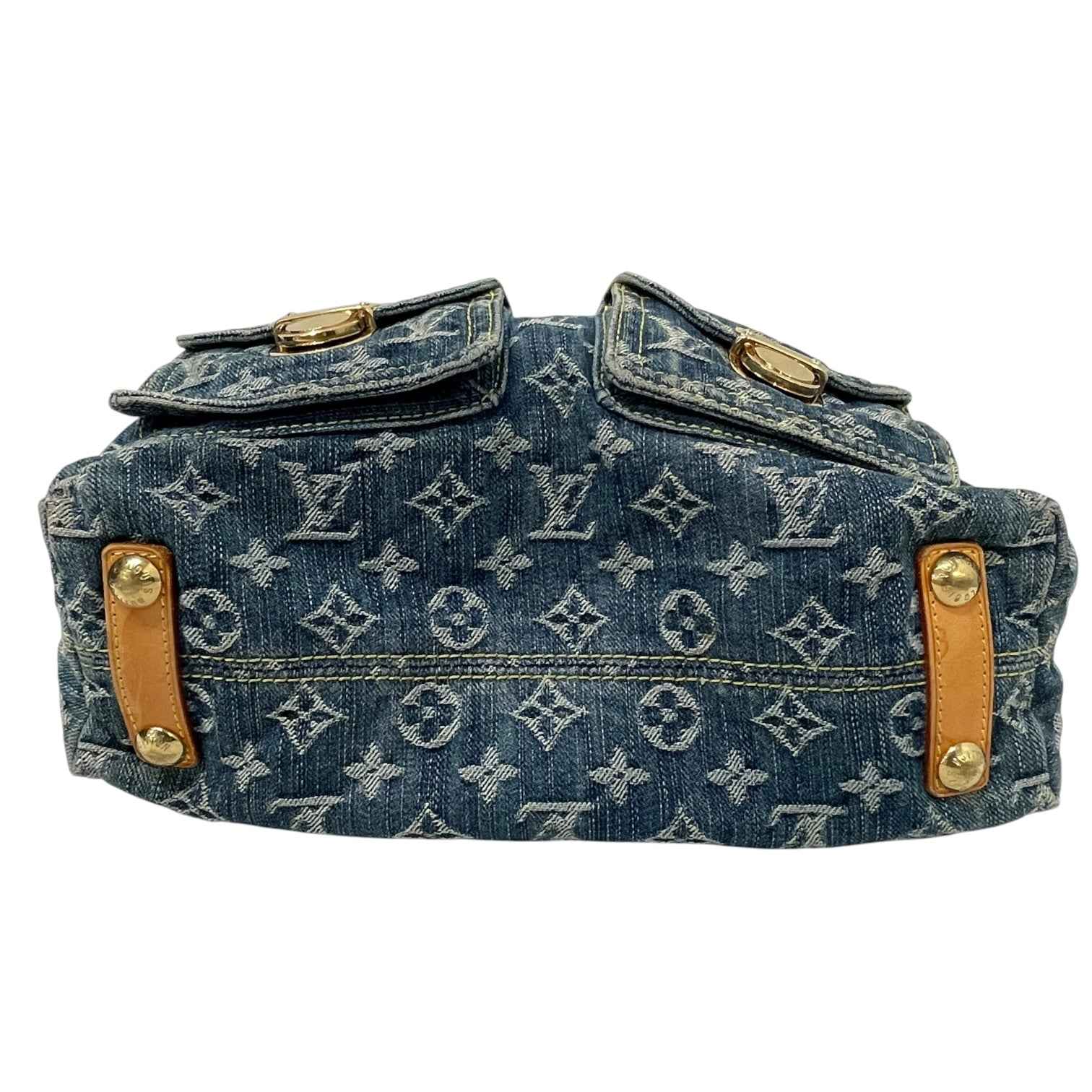 LOUIS VUITTON/Hand Bag/Monogram/Denim/BLU/monogram denim baggy pm view 4