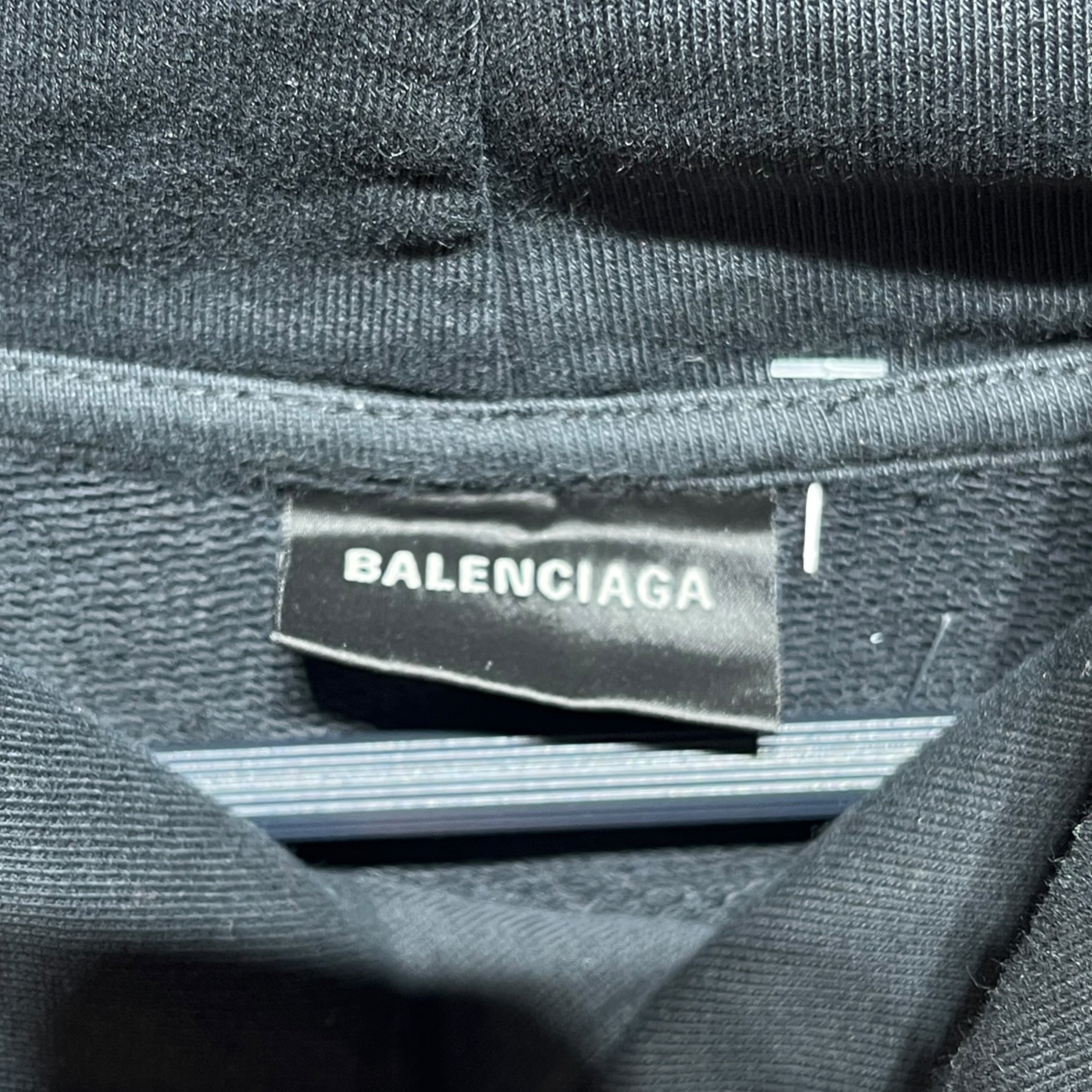 BALENCIAGA/Hoodie/M/Cotton/BLK/GRAFFITI BACK LOGO view 3