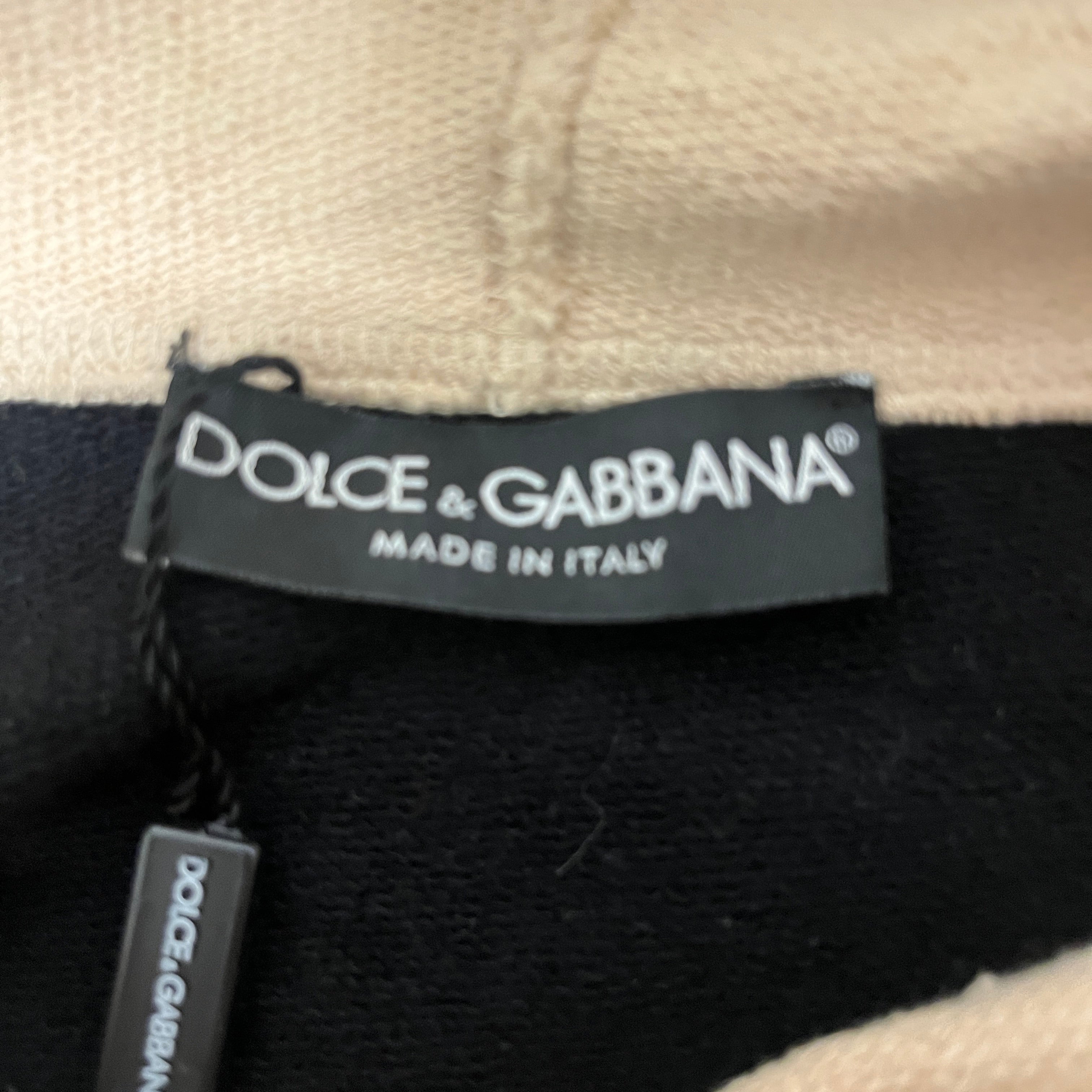 DOLCE&GABBANA/Hoodie/44/Cotton/BLK/COLORBLOCK BLK/CRM view 3
