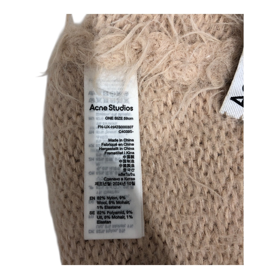 Acne Studios/Beanie/OS/Nylon/BEG/fuzzy cap view 5