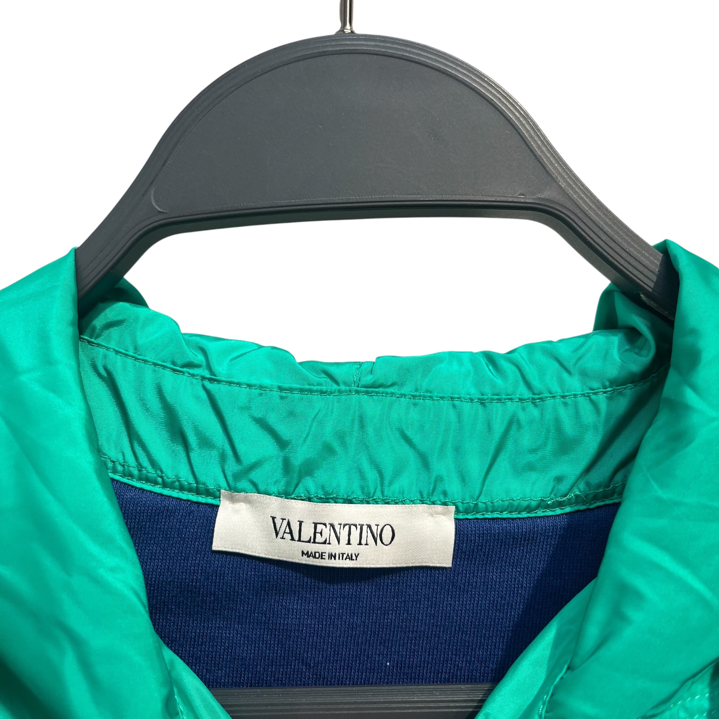 VALENTINO GARAVANI/Hoodie/L/Cotton/BLU/ALWAYS/ GRN BUTTON HOOD view 2