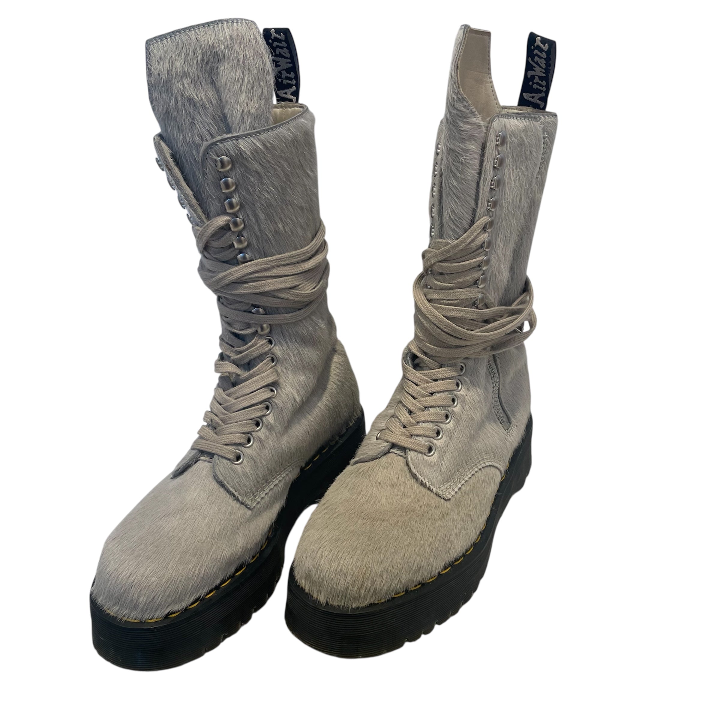 Dr.Martens/Rick Owens/Boots/US 9/Leather/GRY/1918 RICK OWENS PONYHAIR view 3