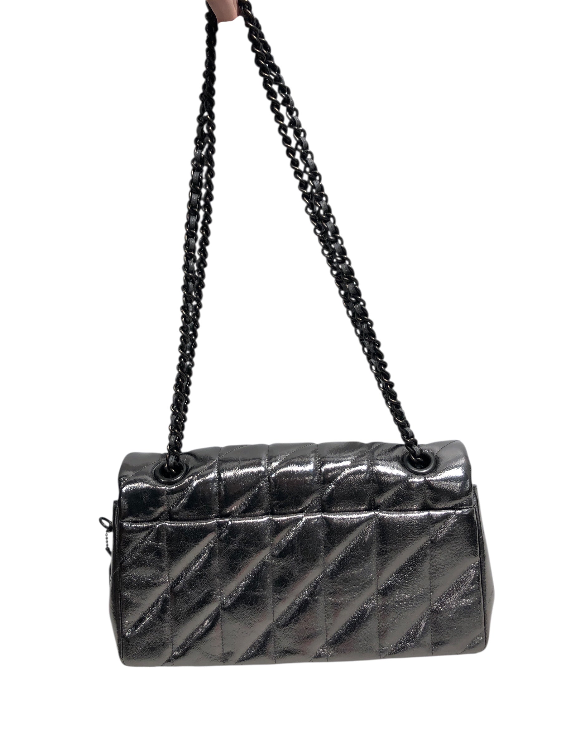 COACH/Cross Body Bag/Polyester/GRY/Gunmetal Quilted Tabby 20 view 2