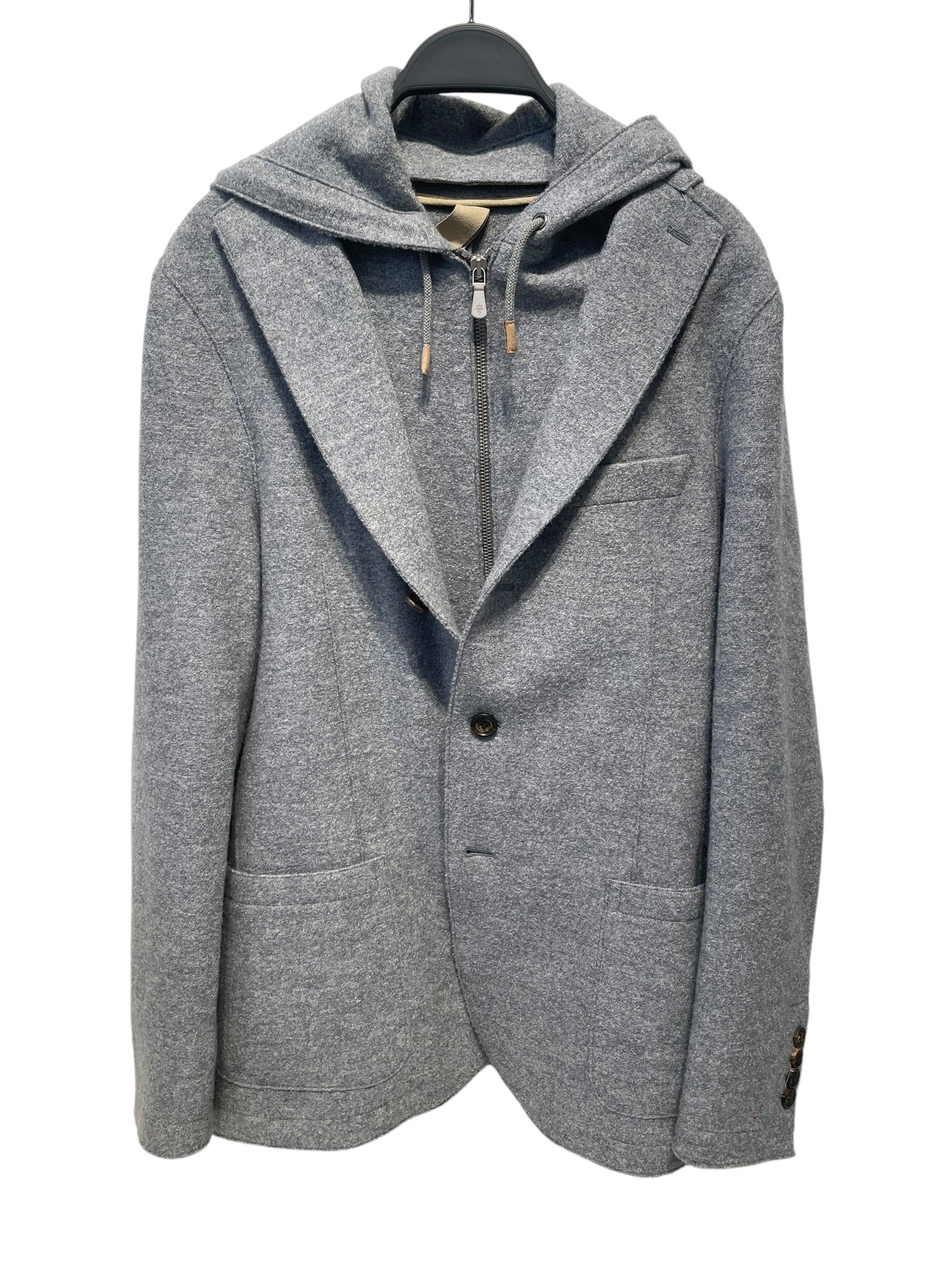 eleventy/Tailored Jkt/50/Wool/GRY/DETACHABLE HOODIE DETAIL view 3