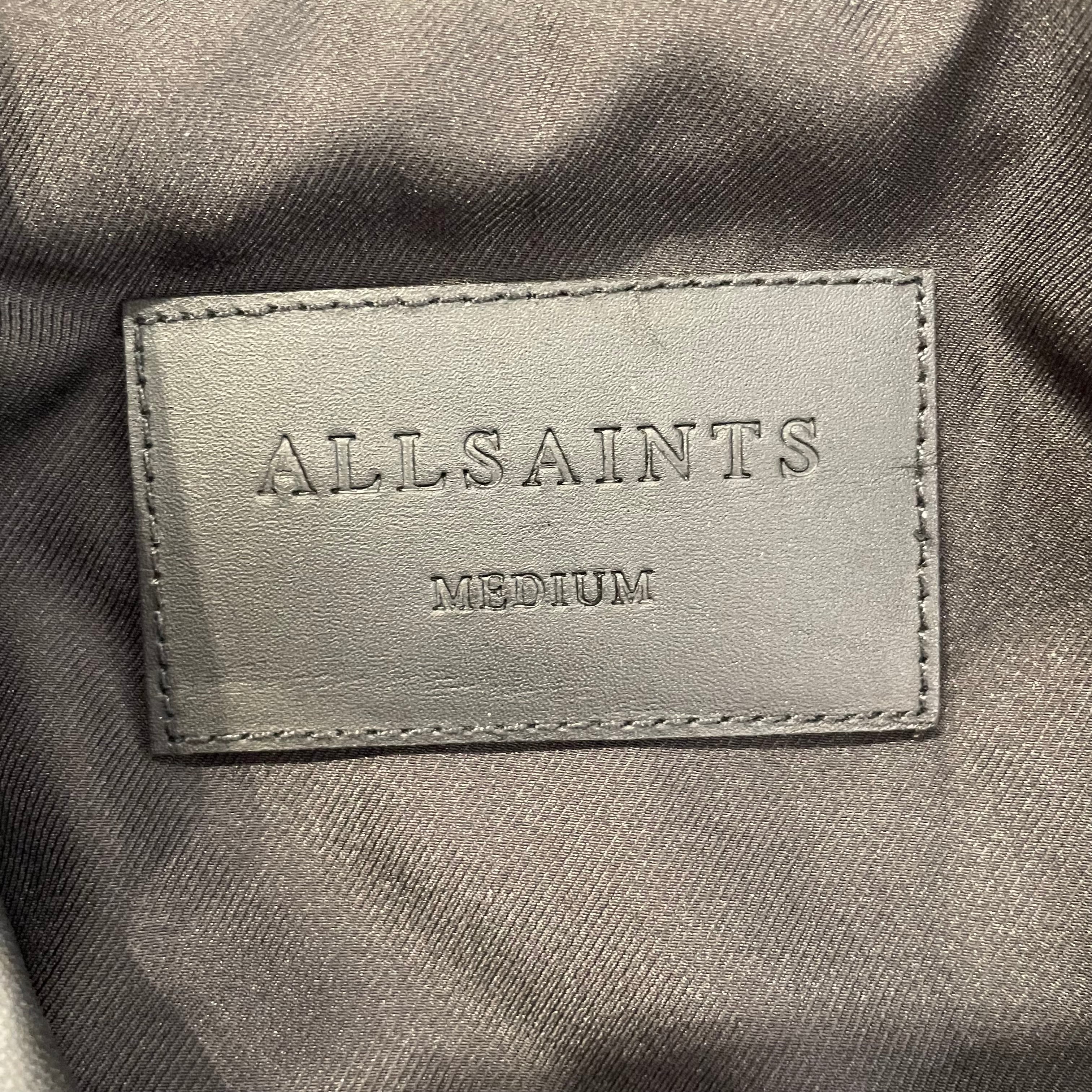 ALLSAINTS/Leather Jkt/M/Leather/BLK/black metal biker jacket view 3