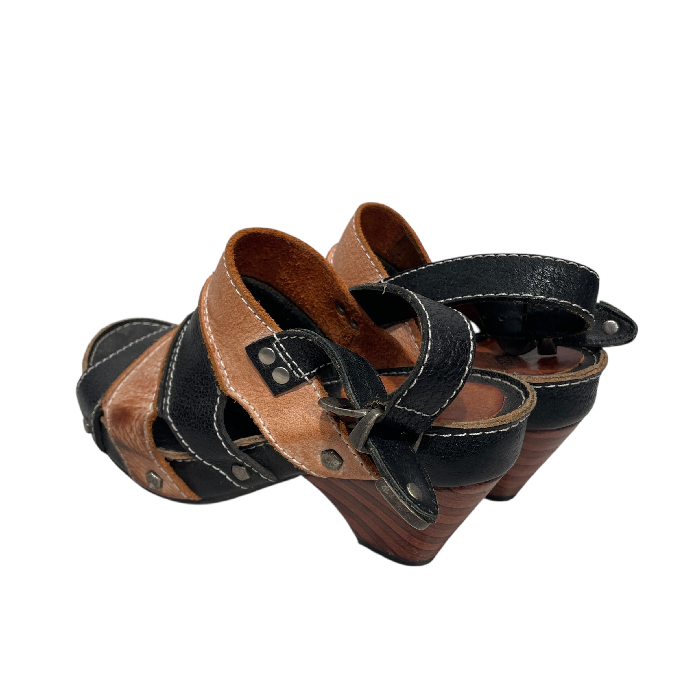 JOHN FLUEVOG/Sandals/US 7.5/Leather/BLK/Ankle Strap/LOW SOPHIE SLINGBACK view 2