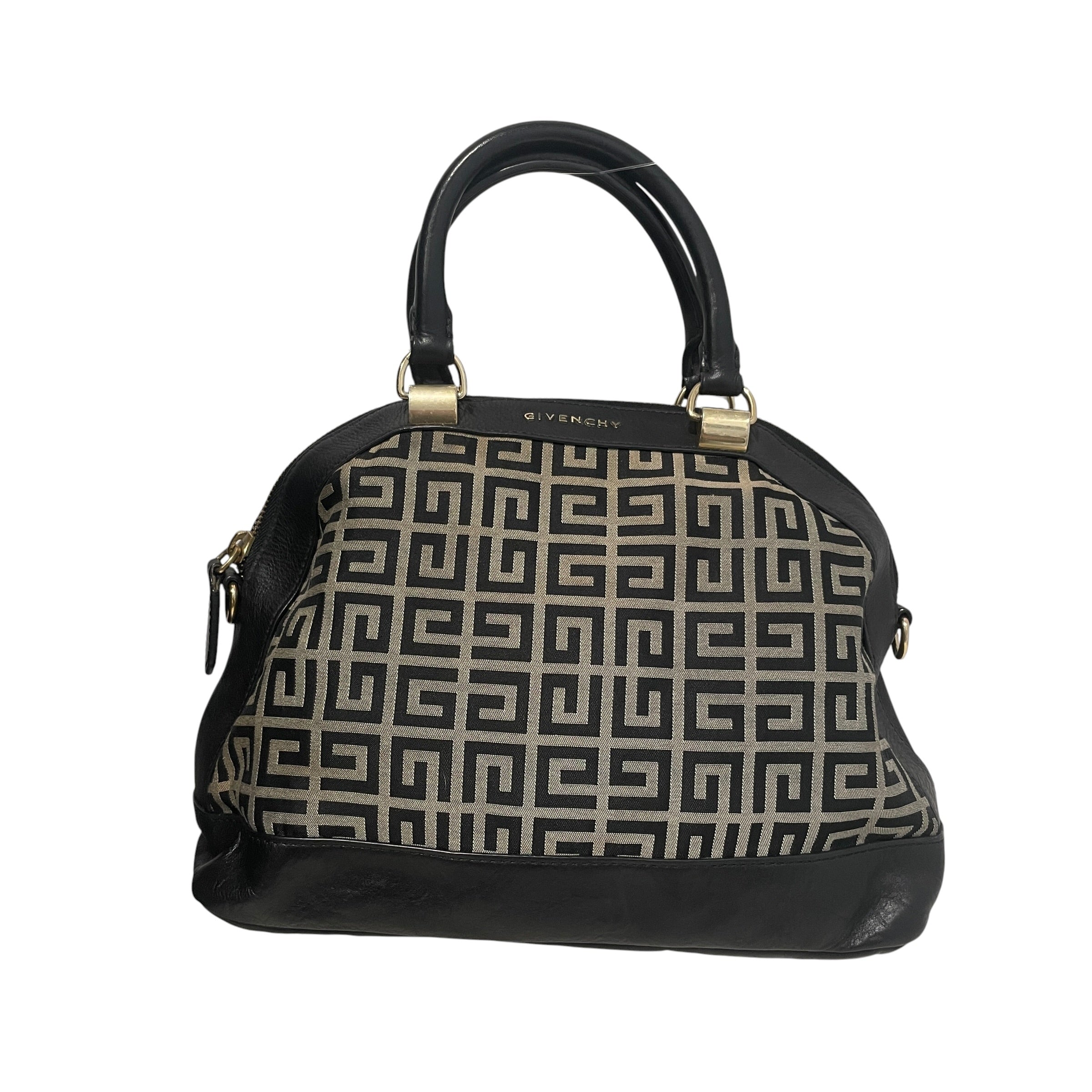 GIVENCHY/Bag/Monogram/Cotton/BLK/Mono Canvas & Leather Satchel view 2