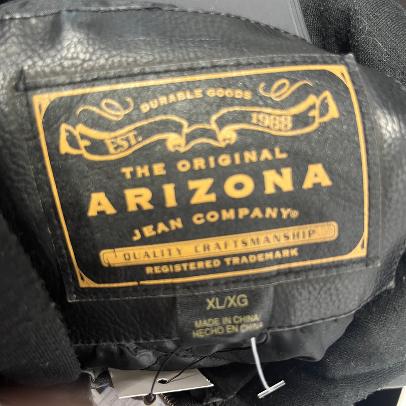 ARIZONA JEAN CO/Leather Jkt/XL/Leather/BLK/HOODED LEATHER JACKET