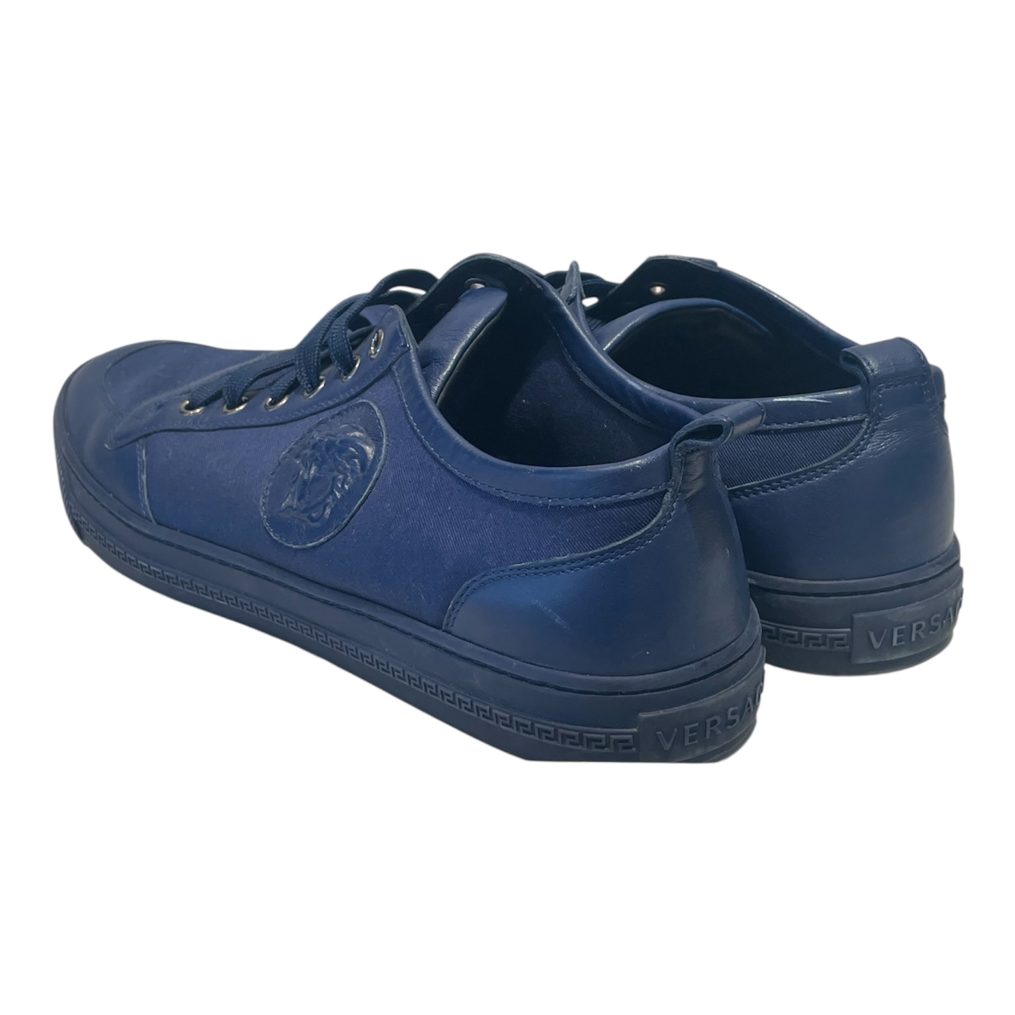 VERSACE/Low-Sneakers/EU 46/Cotton/BLU/LOW TRAINER MEDUSA SIDE view 2