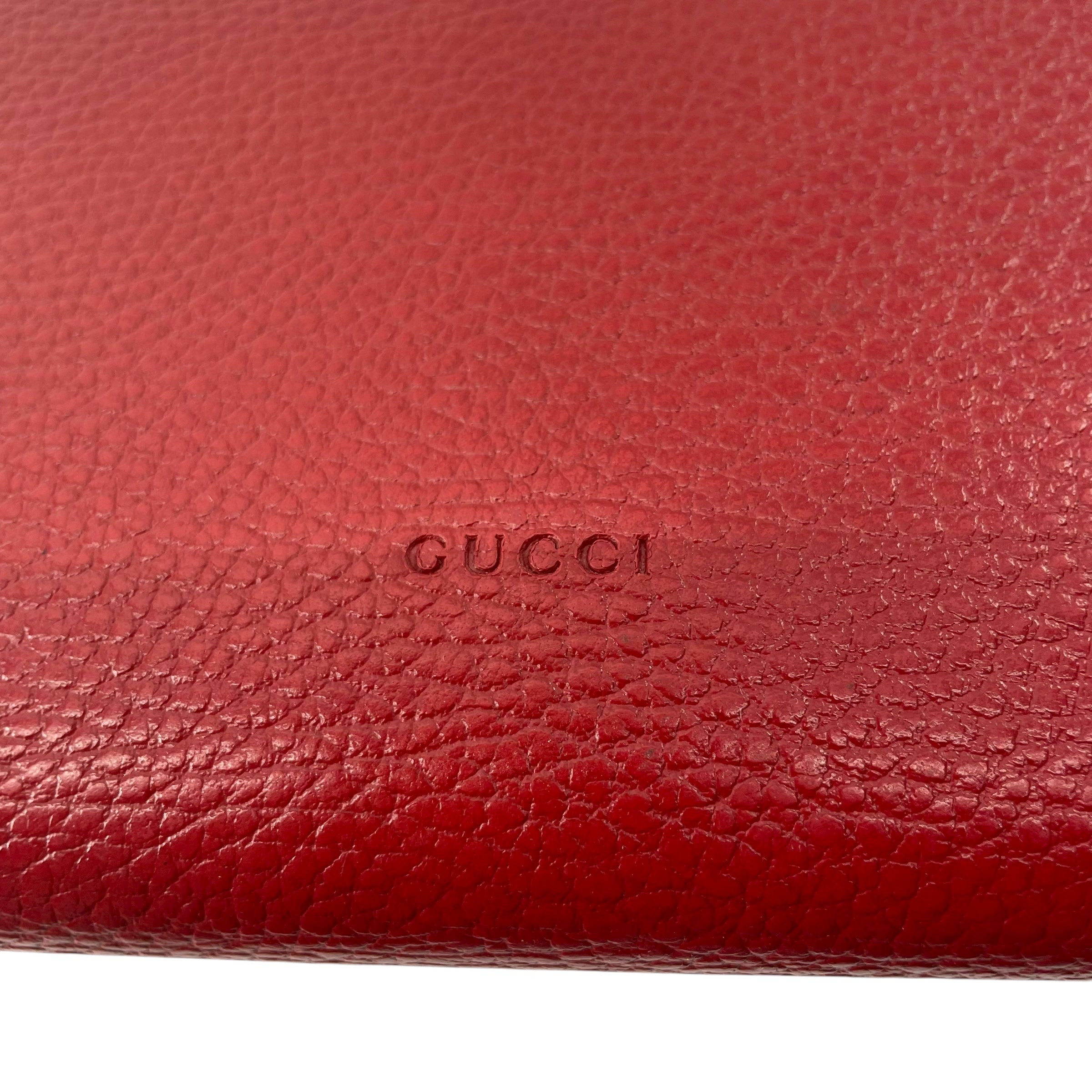 GUCCI/Cross Body Bag/Leather/RED/dionysis mini bag view 6