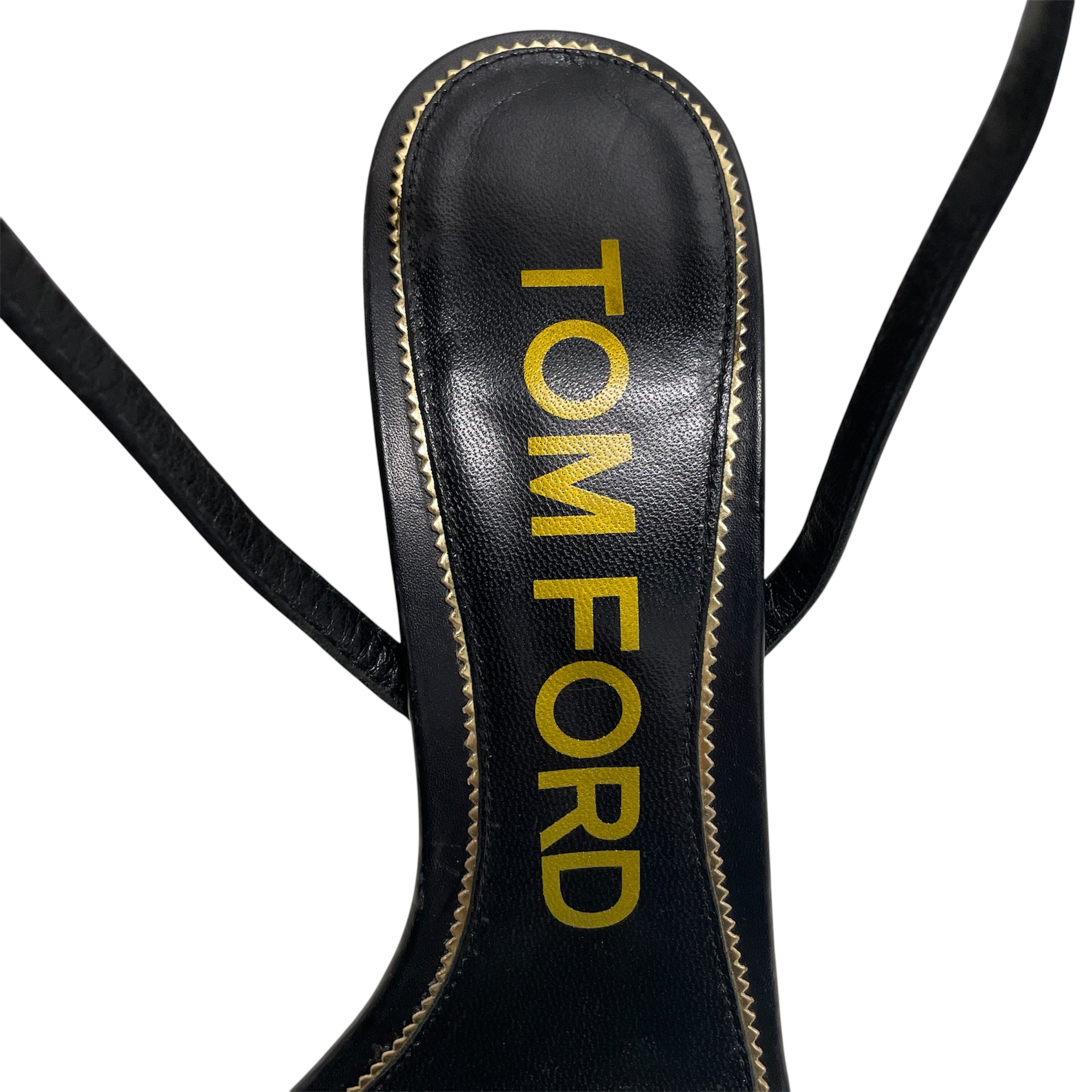 TOM FORD/Heels/US 8.5/Leather/BLK/Open-Toe/KEY LOCK HEELS view 3