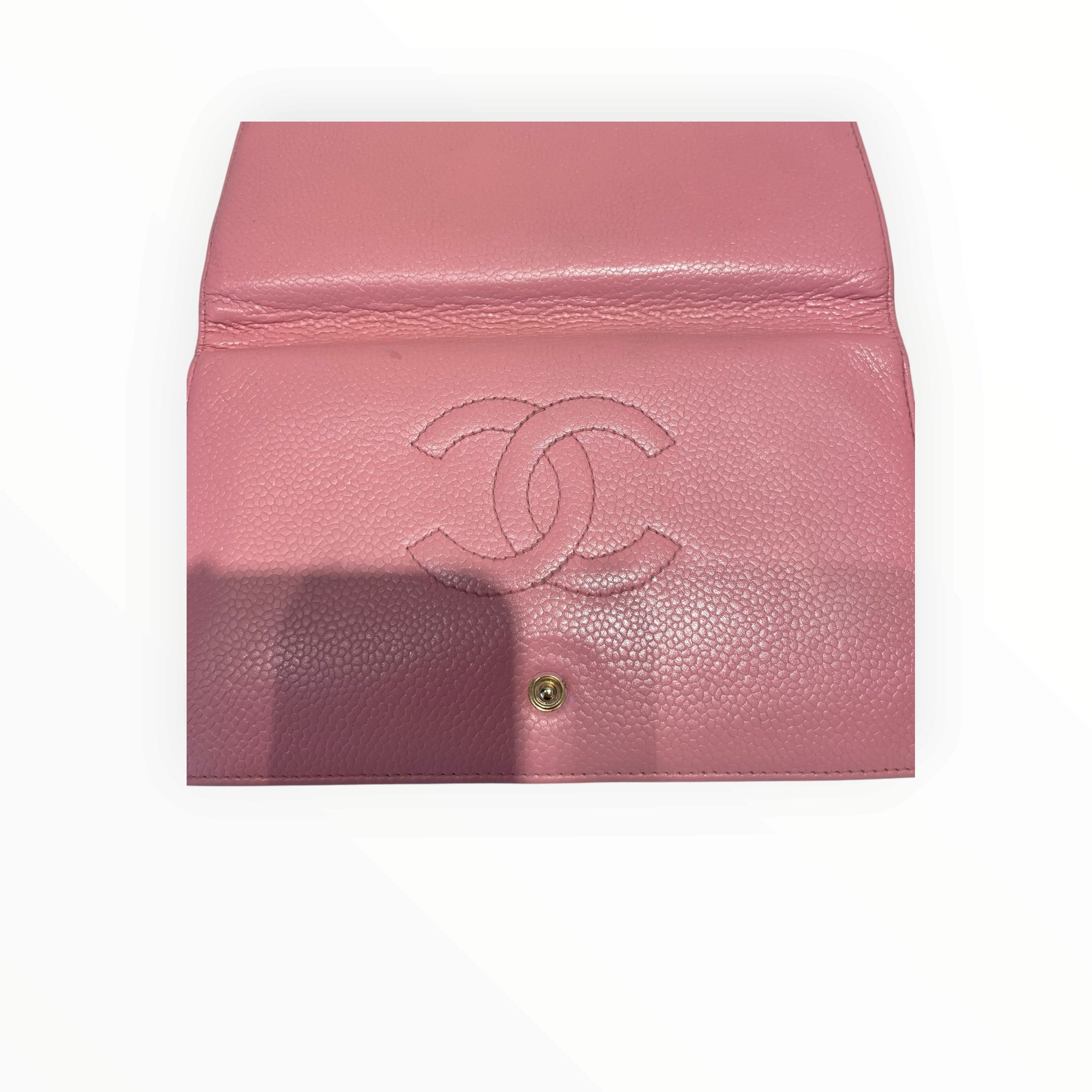 CHANEL/Wallet/Leather/PNK/L's/Caviar long cc kiss lock view 4