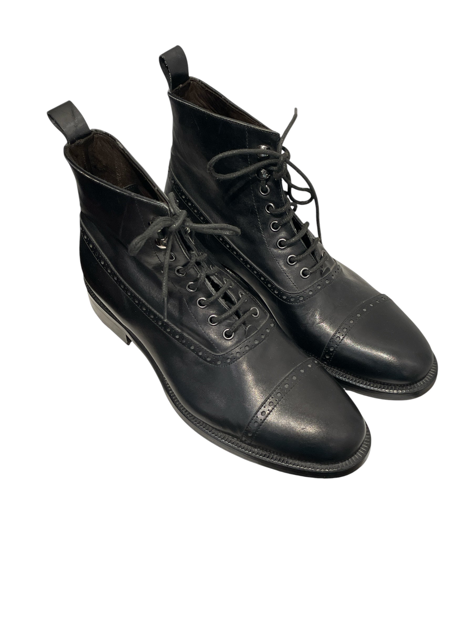 J.LINDEBERG/Dress Shoes/US 8/Leather/BLK/perforated view 1