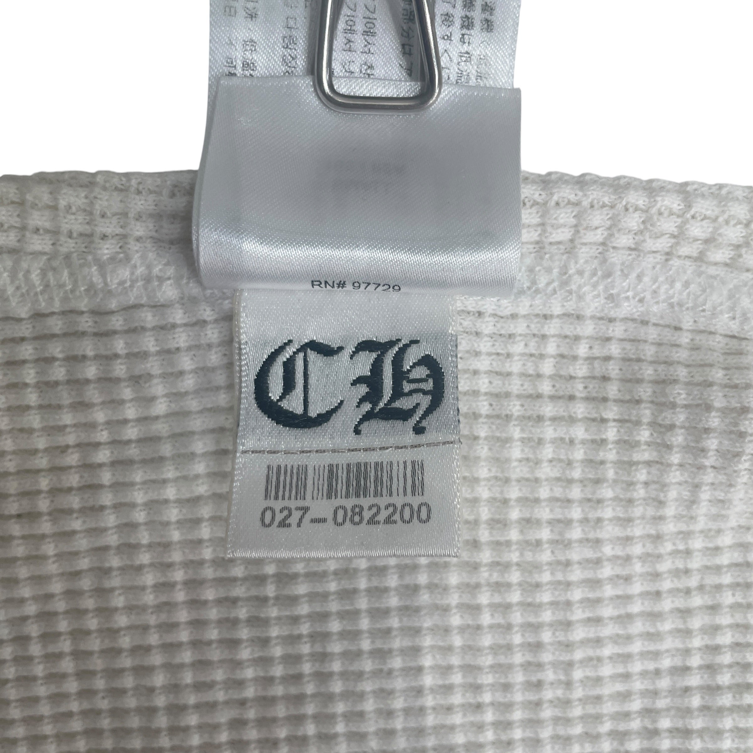 CHROME HEARTS/T-Shirt/S/Cotton/WHT/WAFFLE KNIT CROP TOP view 9
