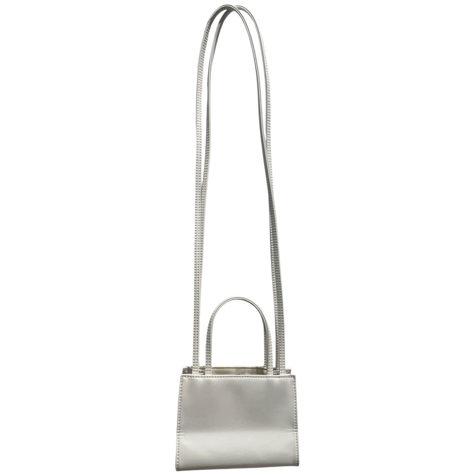 Telfar/Tote Bag/Leather/WHT/TELFAR SMALL SHOPPING BAG view 2