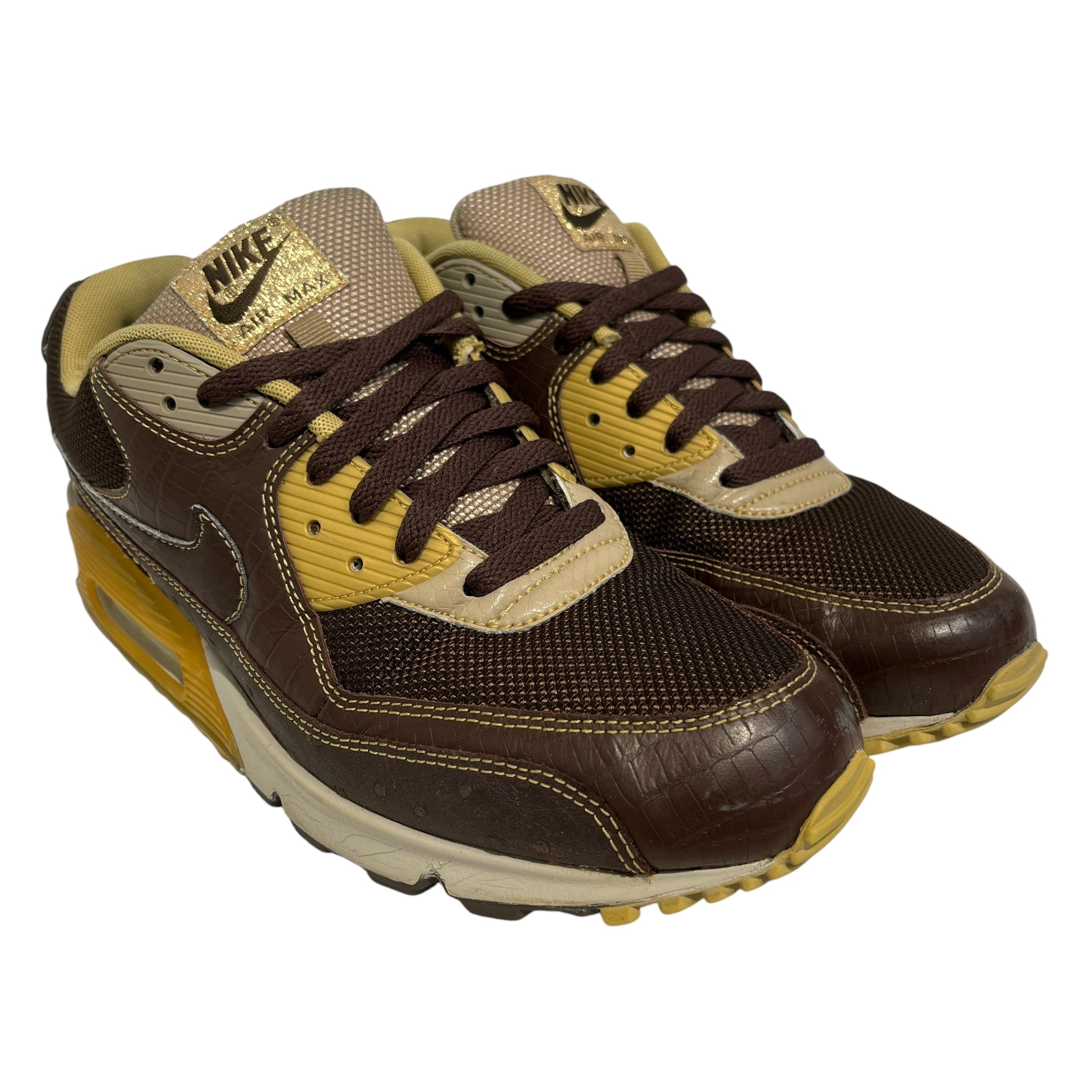 NIKE/Low-Sneakers/US 10.5/Leather/BRW/AirMax 90 Deluxe HUF view 1