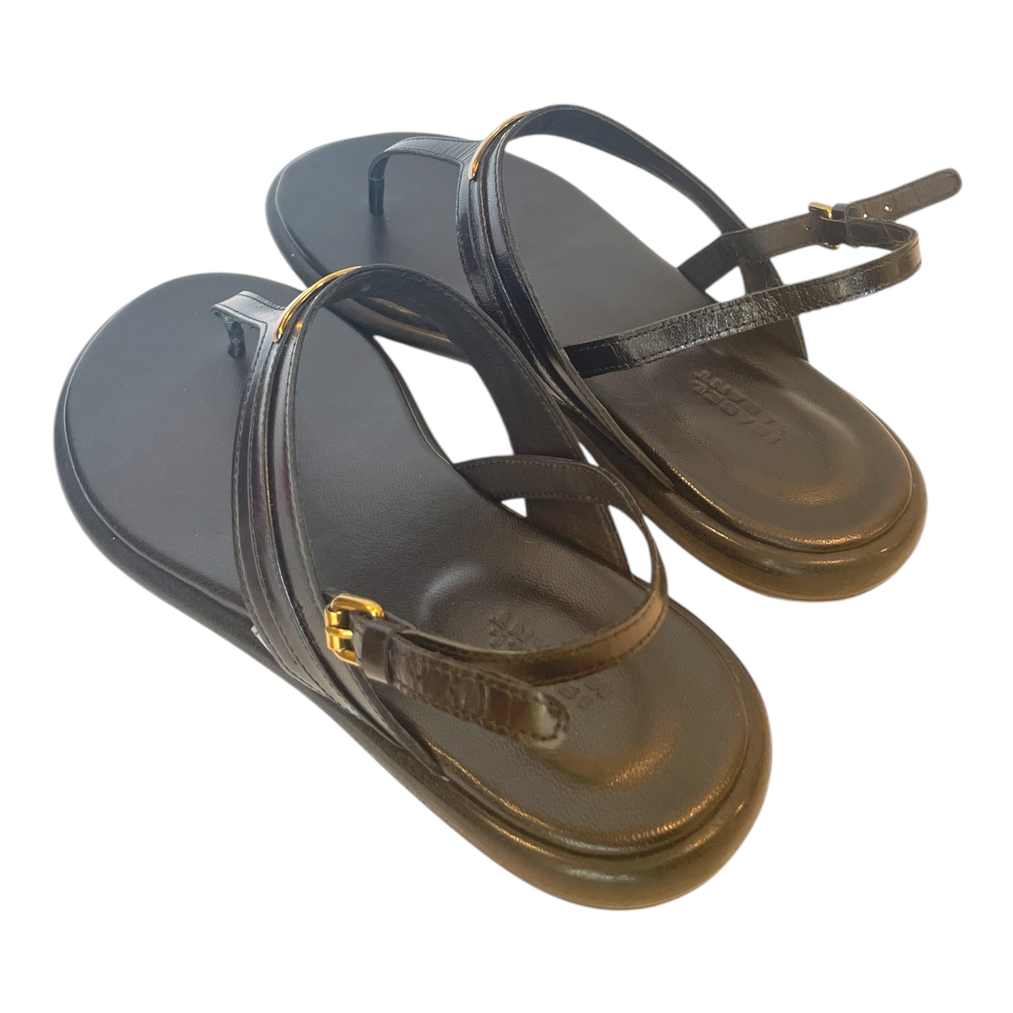 ISABEL MARANT/Sandals/US 9/Leather/BLK/NYA SLINGBACK/GLD HARDWARE view 2