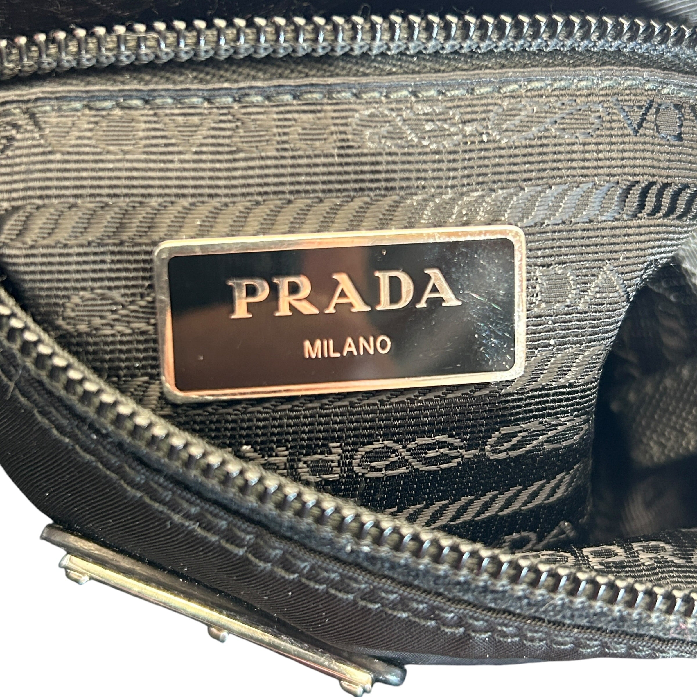 PRADA/Cross Body Bag/Nylon/BLK/TESSUTO SLING view 5