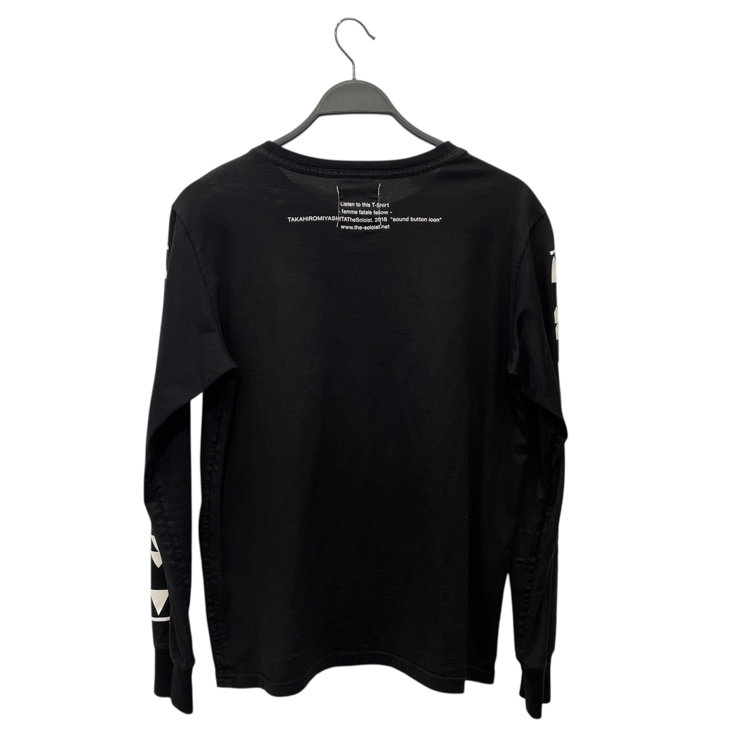 TAKAHIROMIYASHITA TheSoloist./LS T-Shirt/44/Cotton/BLK/PLAY PAUSE PRINTED view 2