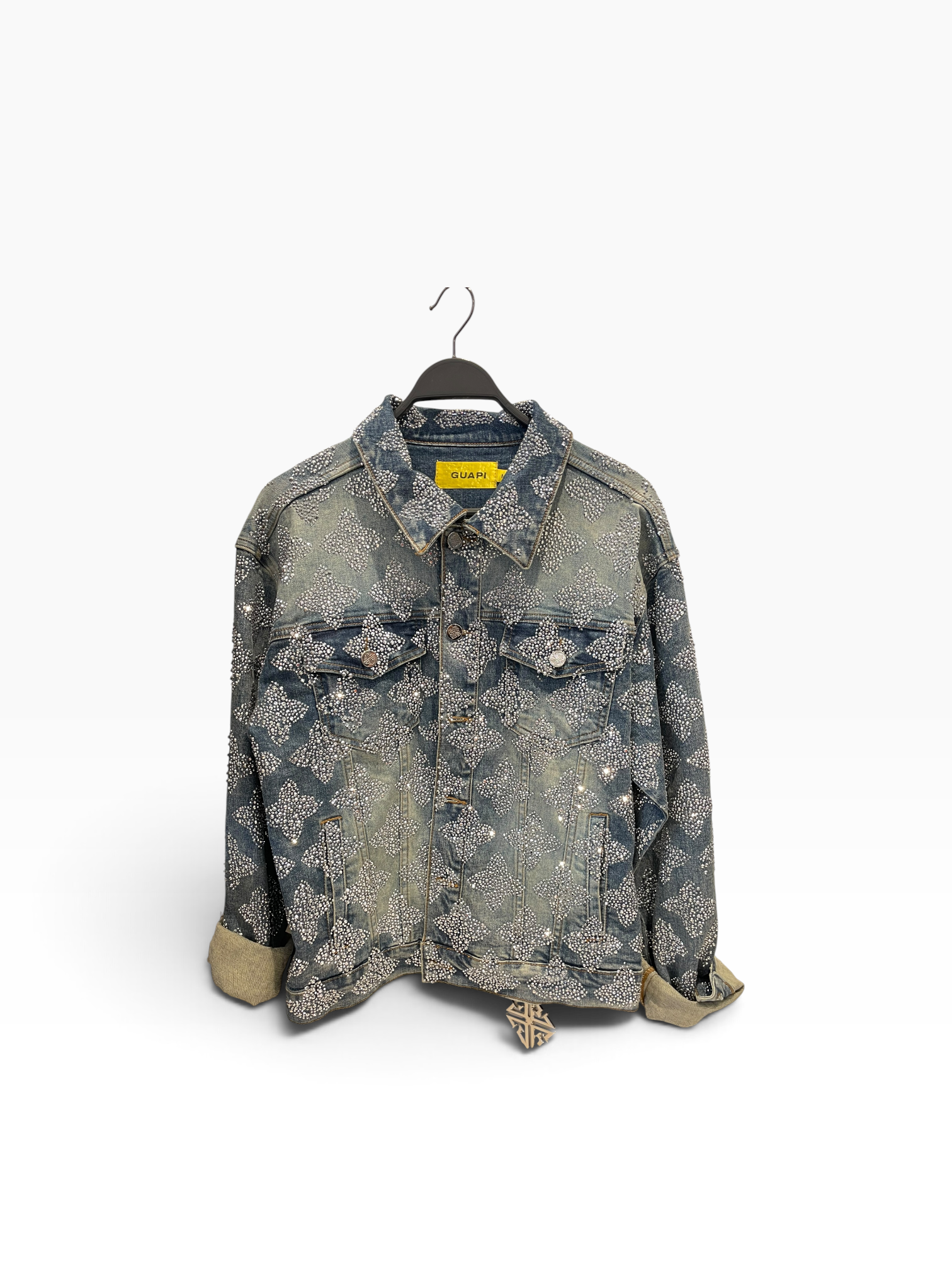 GUAPI/Denim Jkt/M/Denim/BLU/Glitter/Star Studded view 1