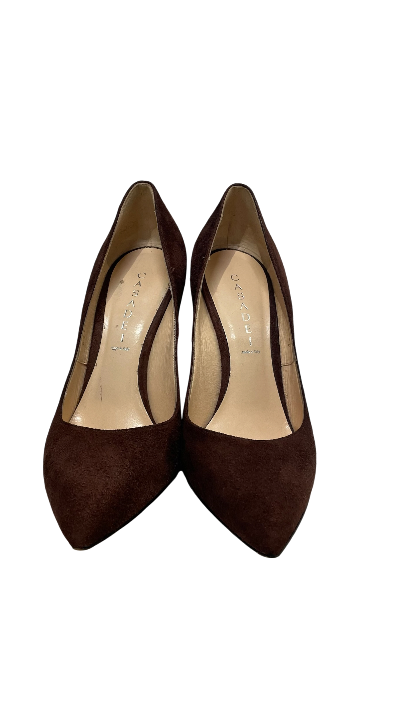 CASADEI/Heels/US 10/Suede/BRW/suede wdge pumps view 3