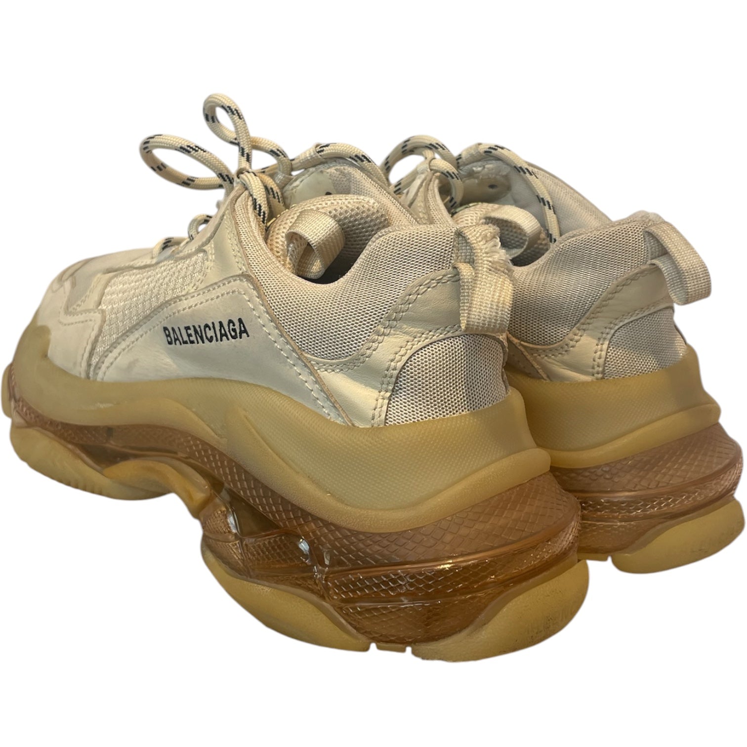 BALENCIAGA/Low-Sneakers/US 7/Nylon/CRM/TRIPLE S view 2