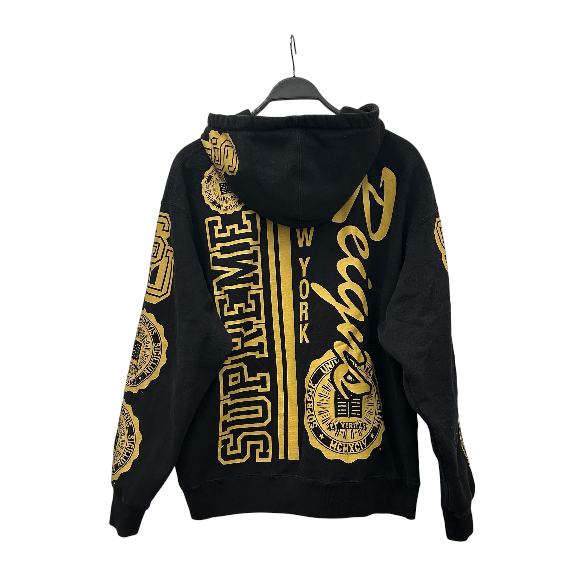 Supreme/Zip Up Hoodie/L/Cotton/BLK/knowledge reign view 2
